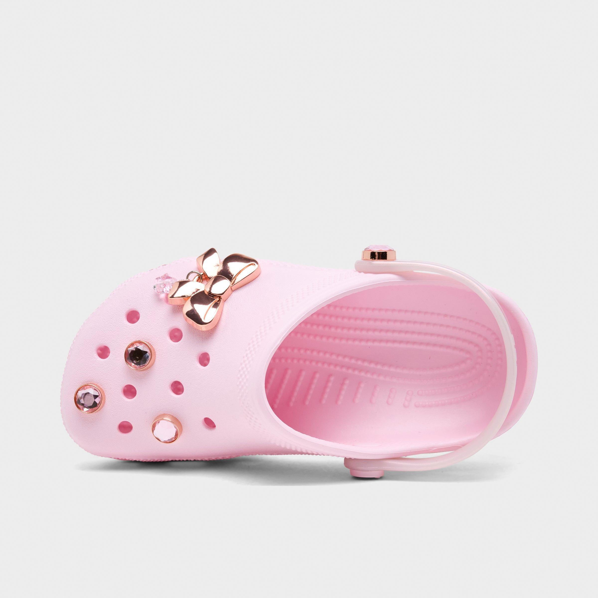 Crocs Girls Little Kids Bling Bow Classic Clog Shoes