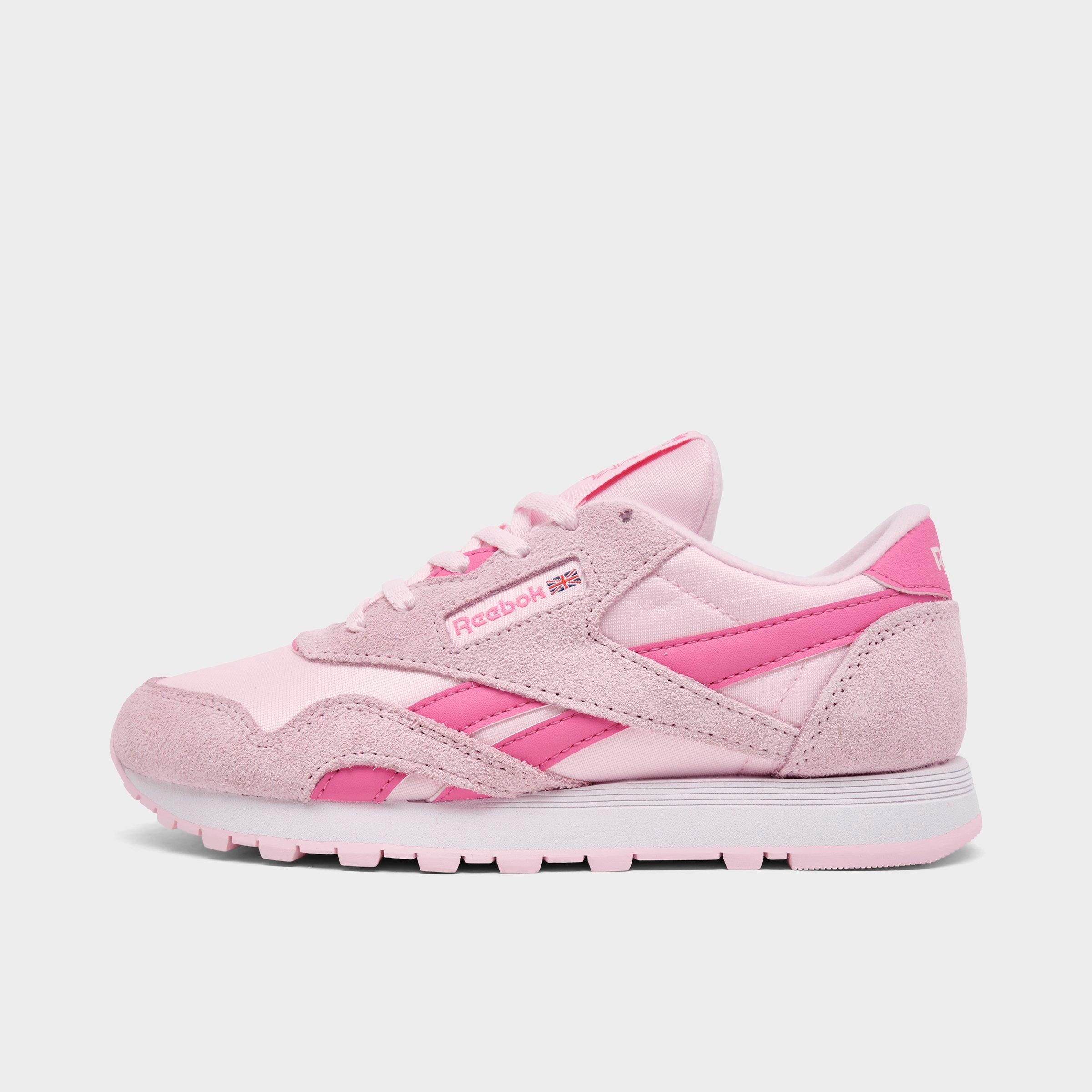 Reebok Girls Big Kids Classic Nylon Casual Shoes in Frosted Berry/Frosted Berry Size: 3.5