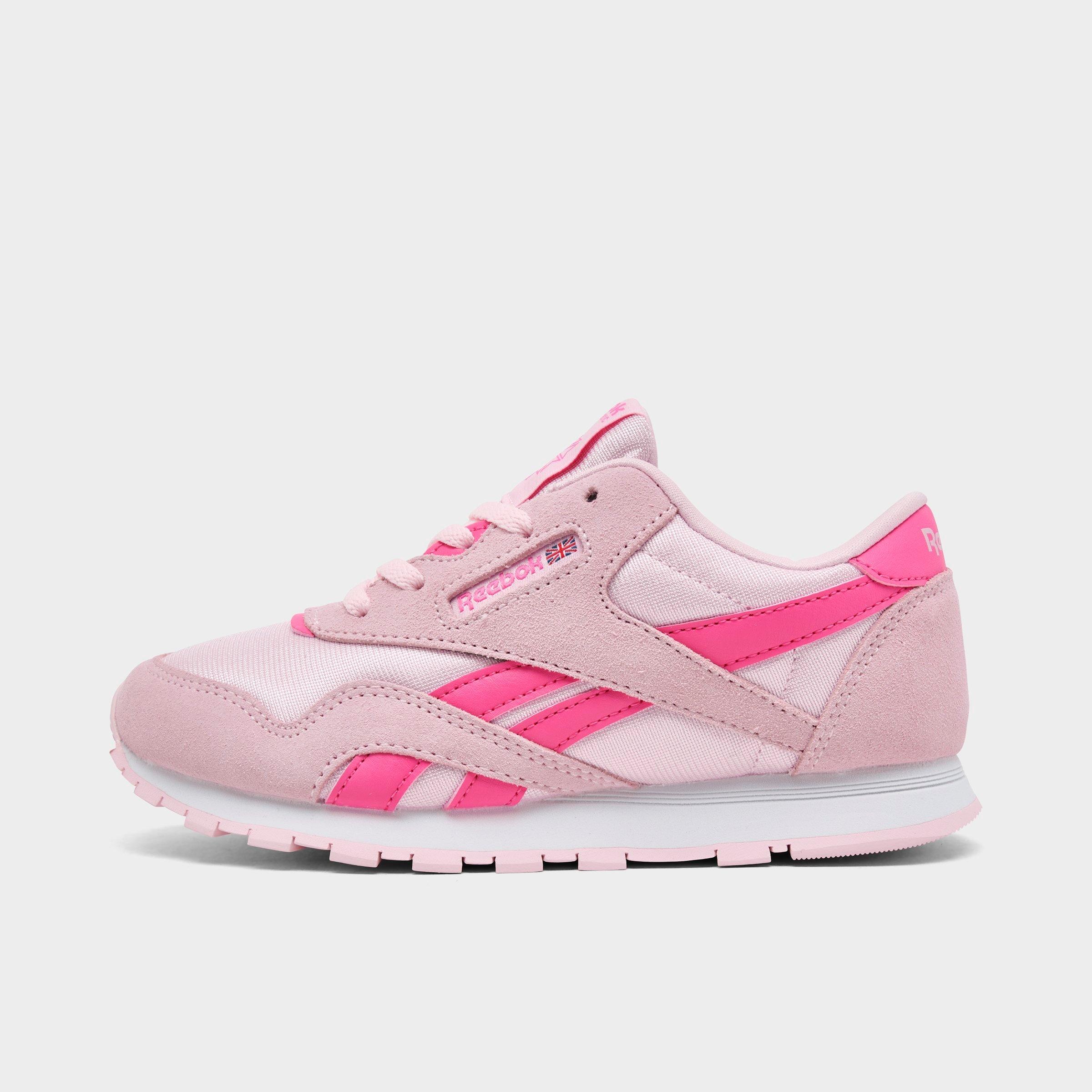 Reebok Girls Little Kids Classic Nylon Casual Shoes in FROSTED BERRY/FROSTE Size: 1.0