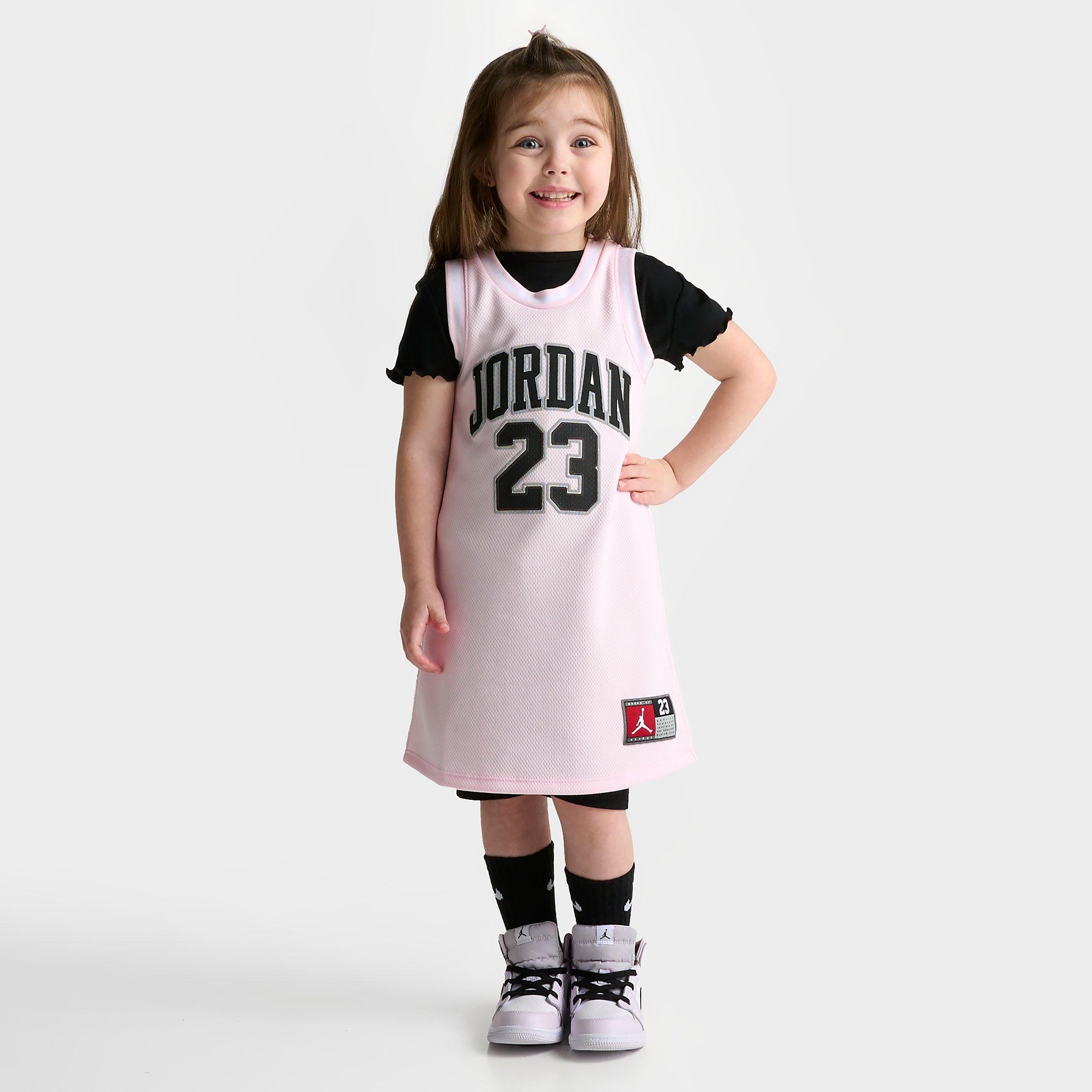 Jordan Girls Toddler 23 Jersey Dress in Pink Foam Size: 2T