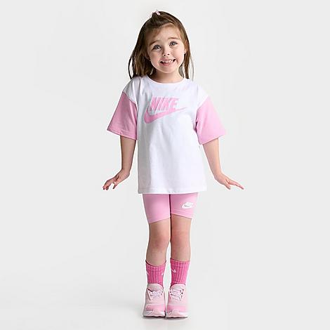 Girls' Toddler Nike BF T-Shirt and Bike Shorts Set