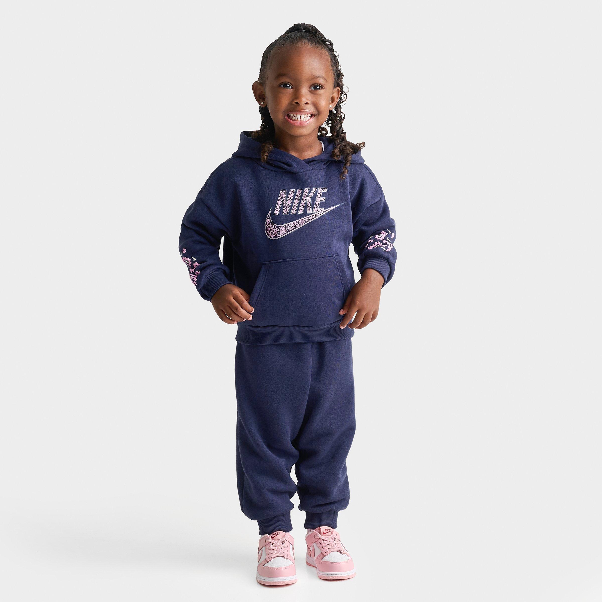 Nike Girls Toddler Paisley Pullover Hoodie and Jogger Pants Set