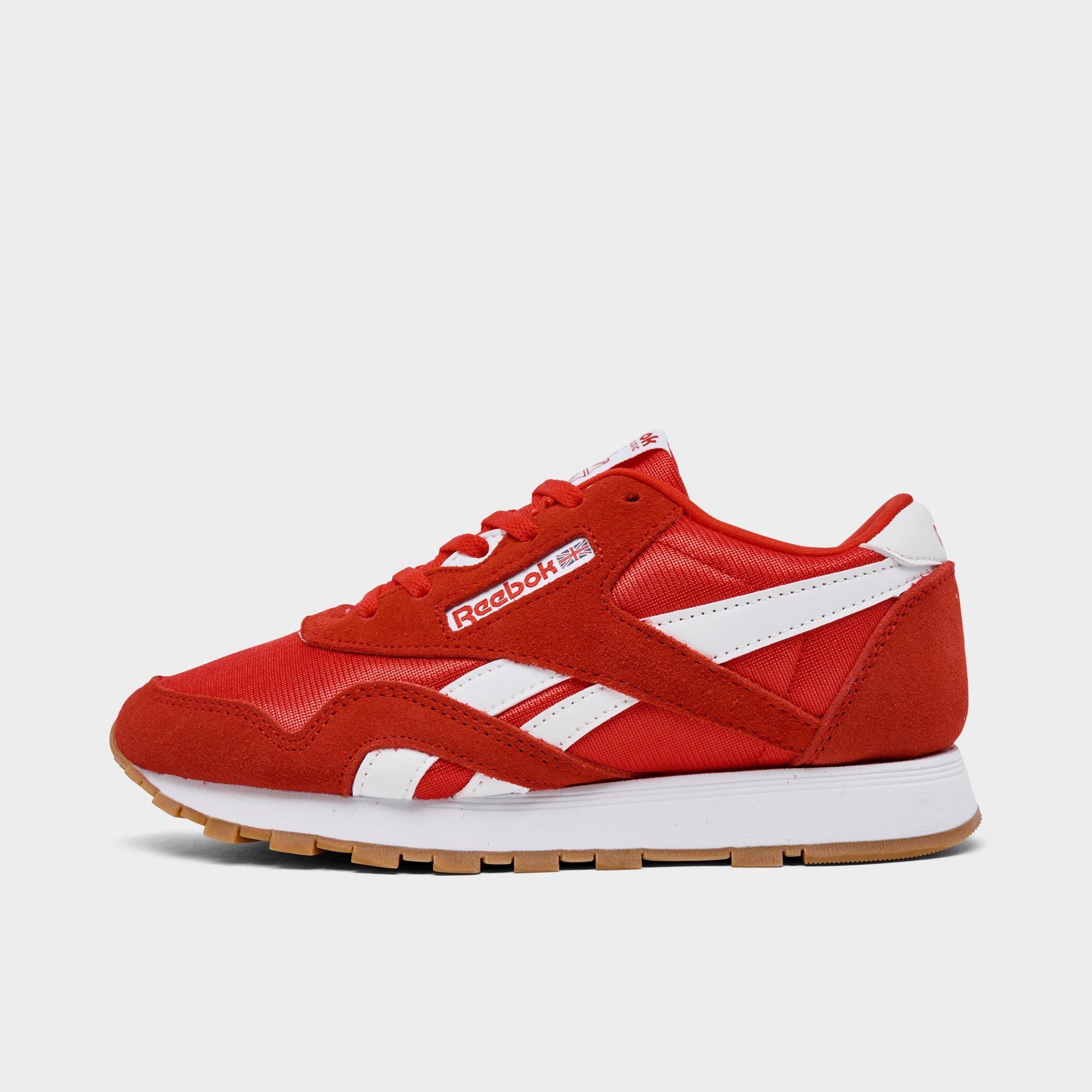 Reebok Girls Little Kids Classic Nylon Casual Shoes in Red/White/Gum Size: 3.0