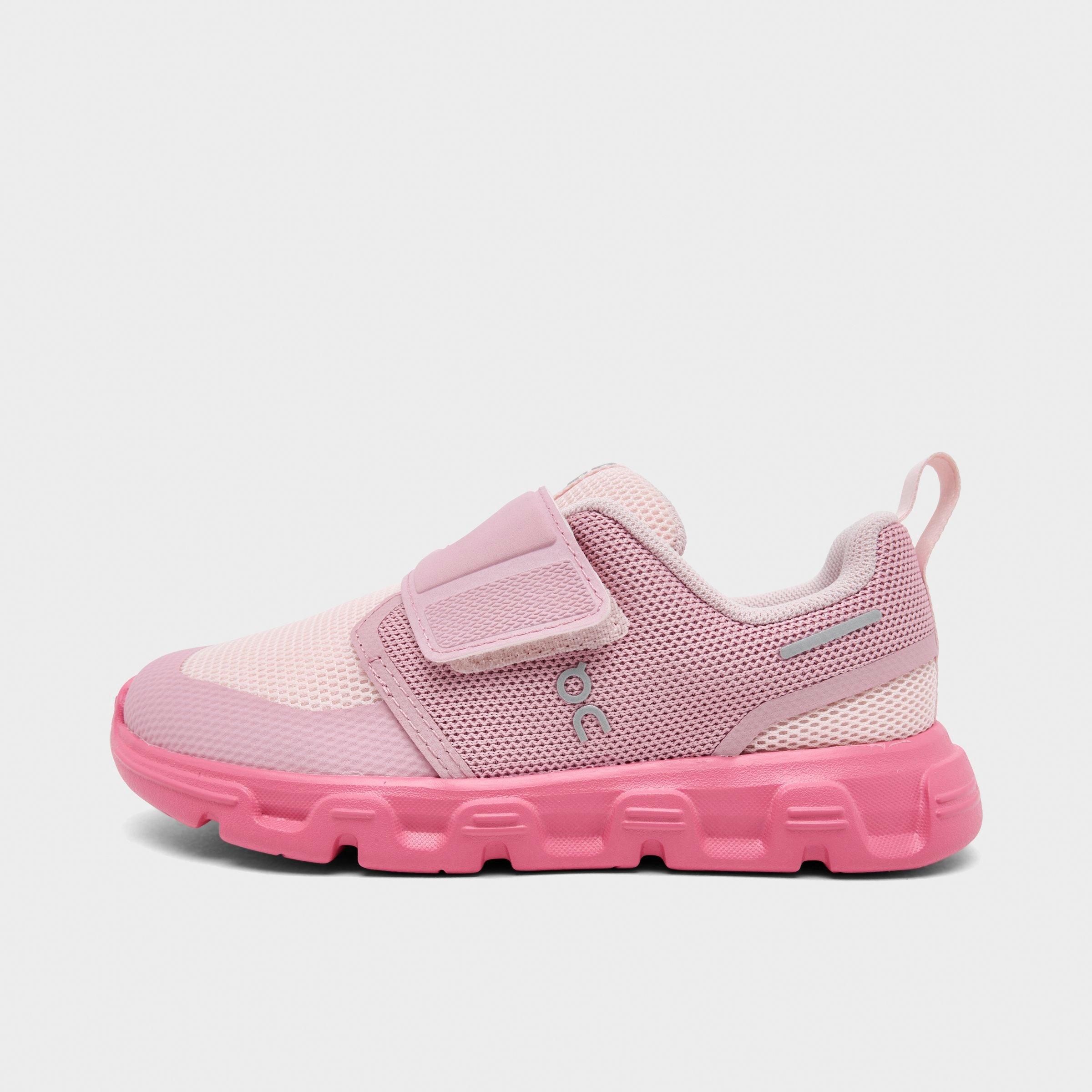 On Girls Toddler Cloud Dash Casual Shoes in Zephyr/Camellia Size: 9.0