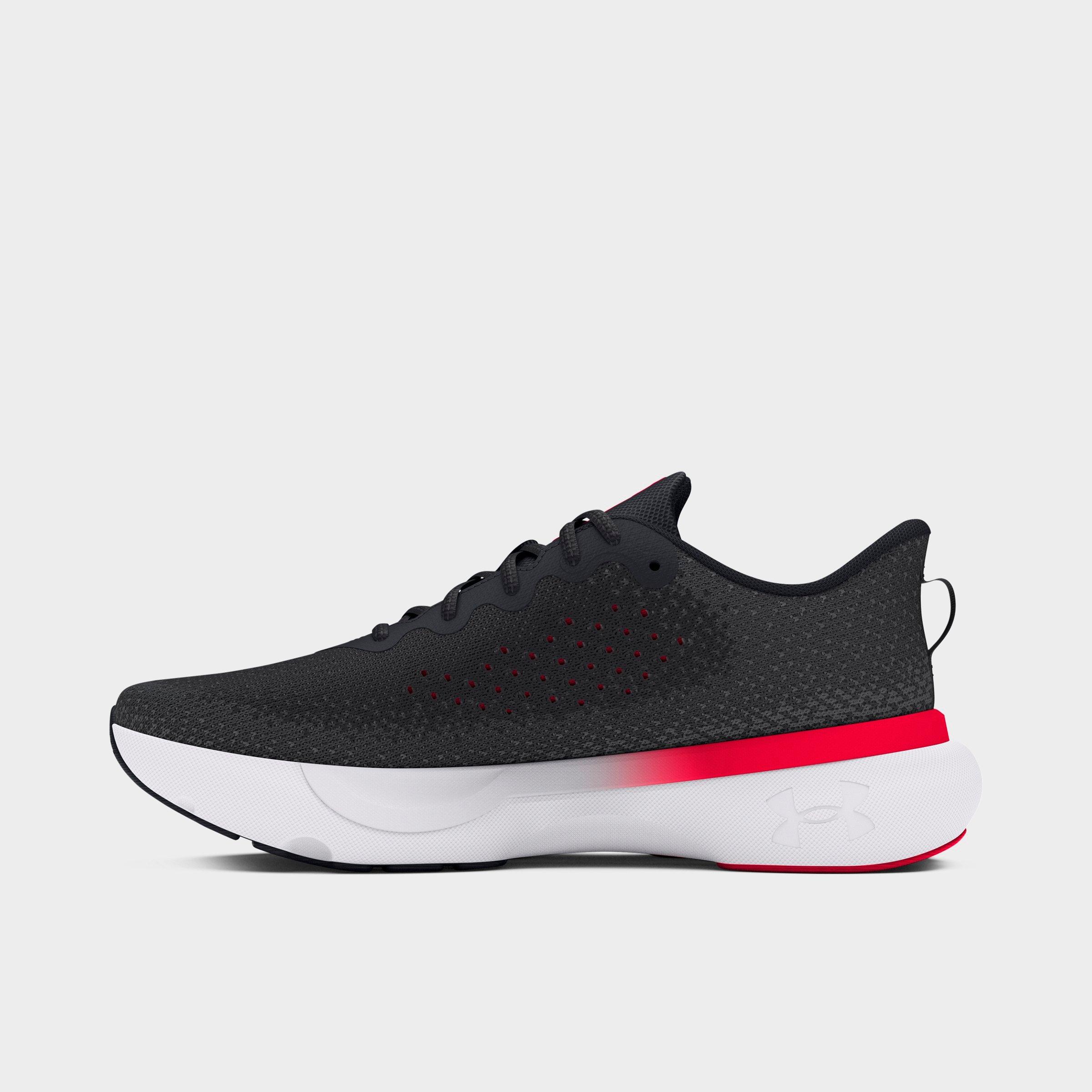 Under Armour Men's UA Infinite Running Shoes in Black/Castlerock/Red Size: 8.5