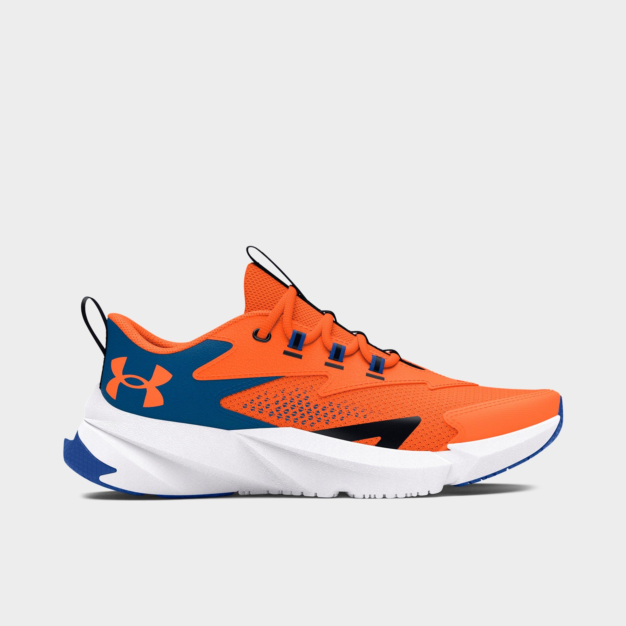 Under Armour Boys Big Kids Scramjet 6 Running Shoes in Orange Blast/Tech Blue/Orange Blast Size: 6.0
