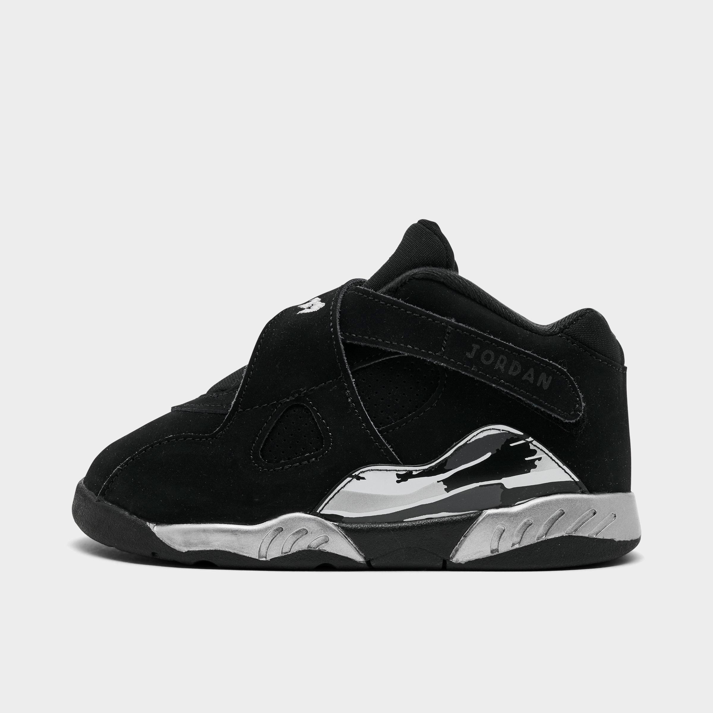 Jordan Kids Toddler Air Retro 8 Basketball Shoes in Black/Chrome Size: 9.0