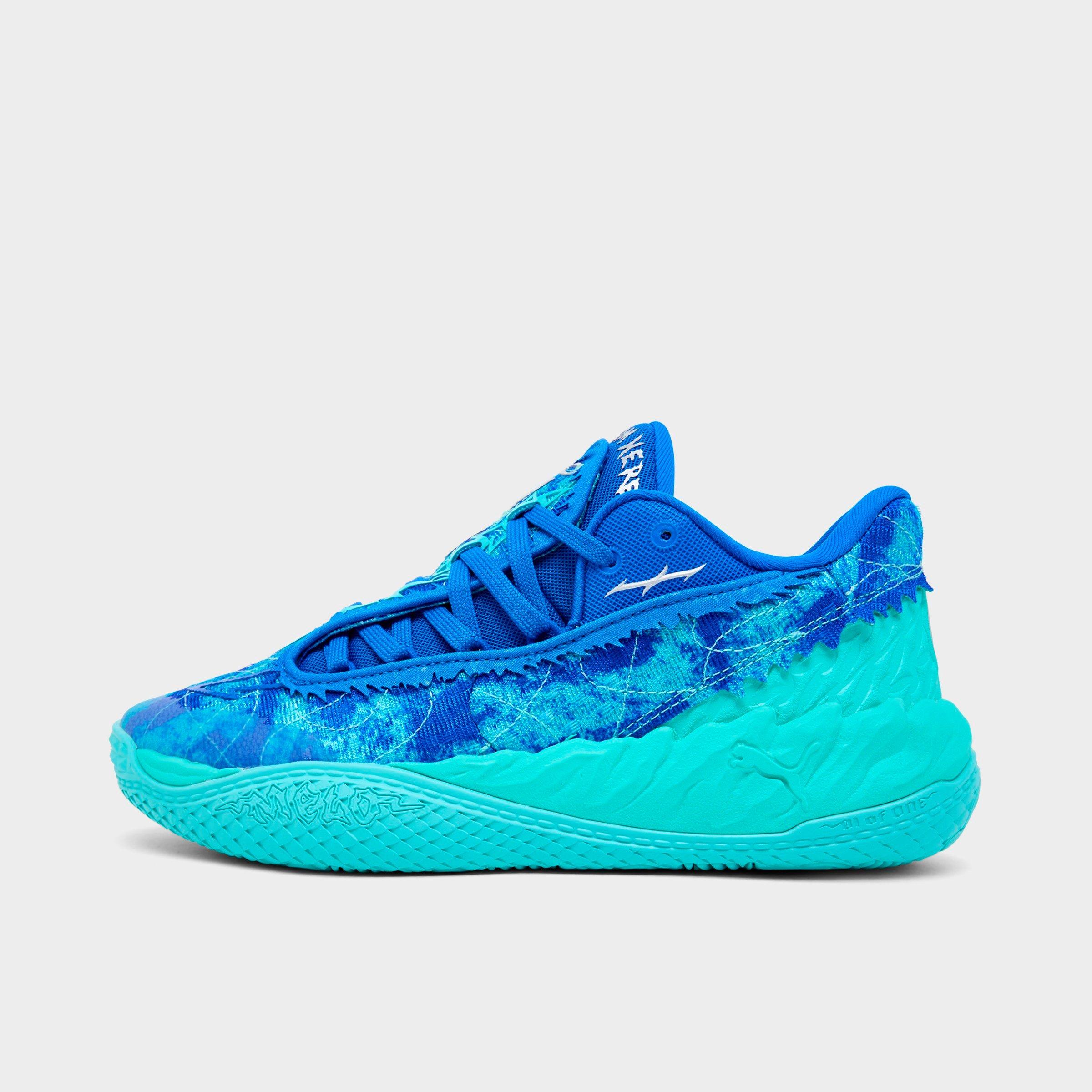 Puma Big Kids LaMelo Ball MB.05 Lo Basketball Shoes in Ultra Blue/Intense Mint Size: 6.5