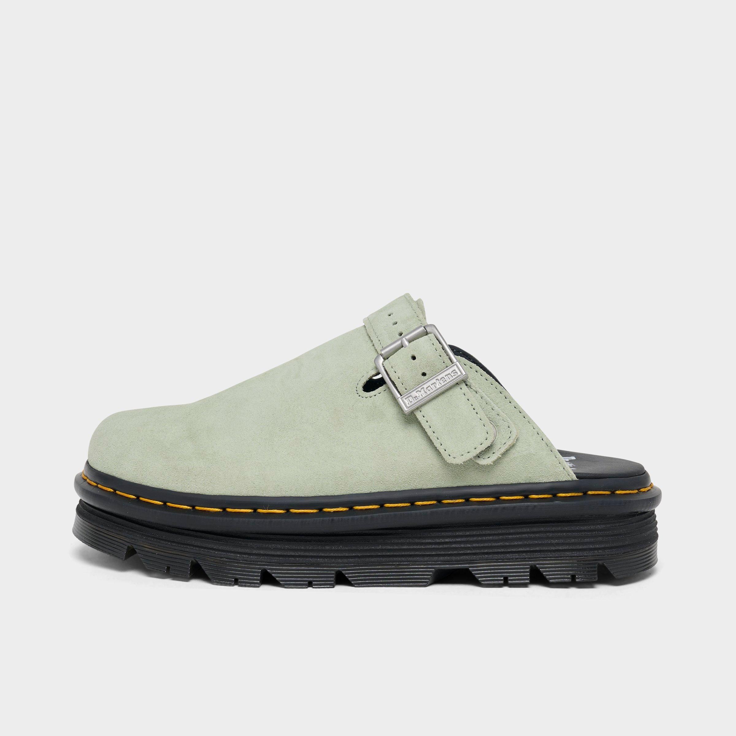 Dr. Martens Women's Zebzag Suede Slingback Mule Sandals in Sage Green Size: 5.0