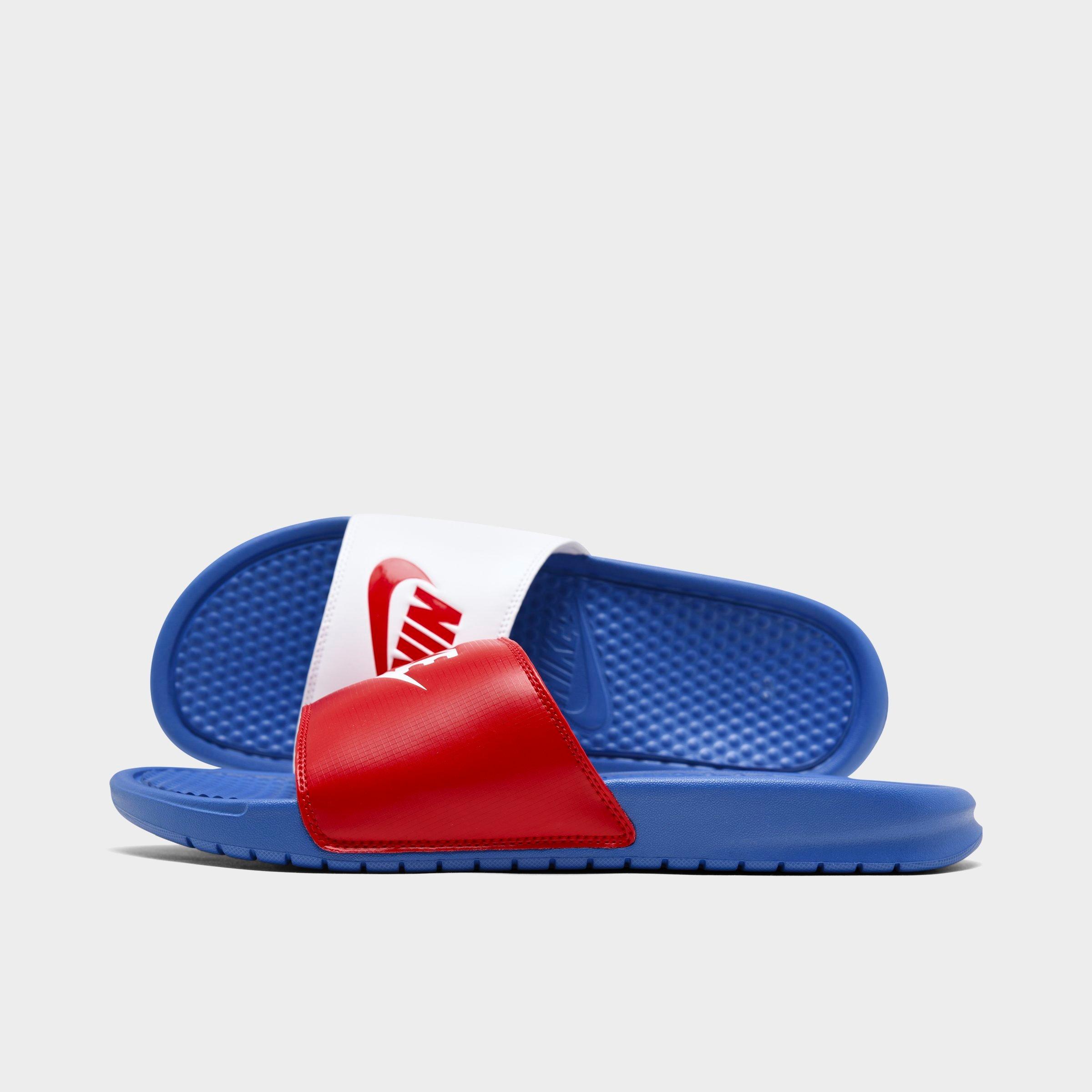 red nike slides mens