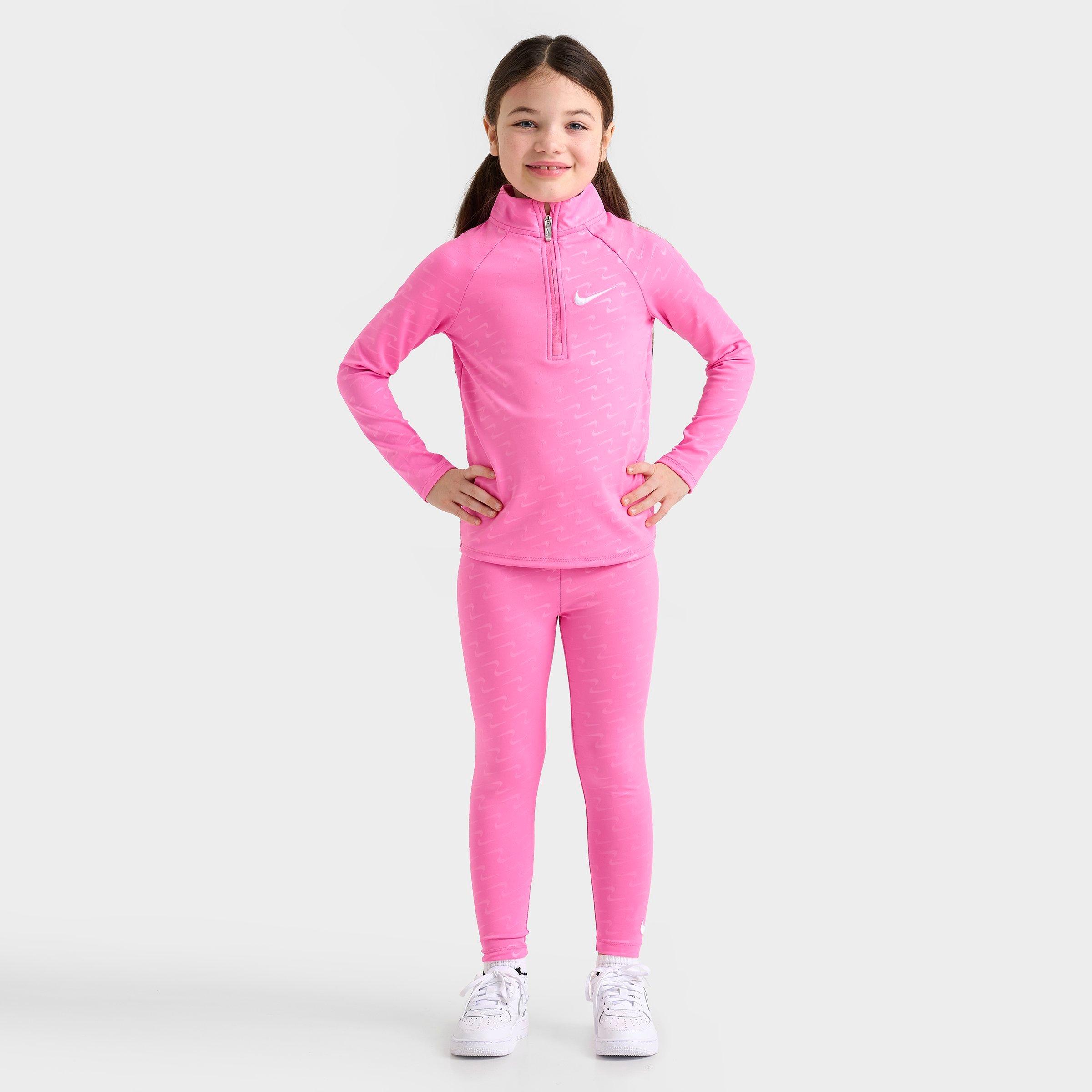 Girls' Little Kids' Nike Swoosh Motion Quarter-Zip and Leggings Set