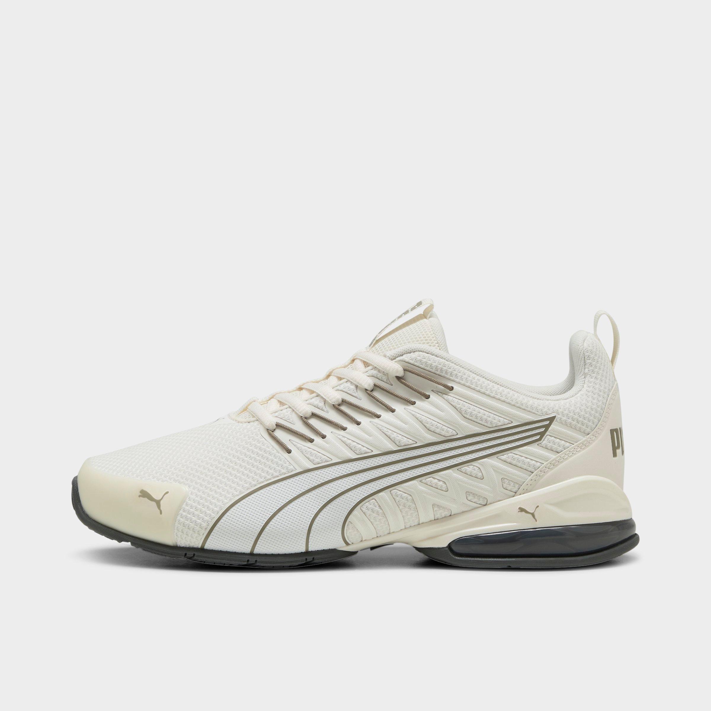 PUMA Men's Voltaic Evo Running Shoes in Warm White/Velvet Moss/Puma White Size: 8.0