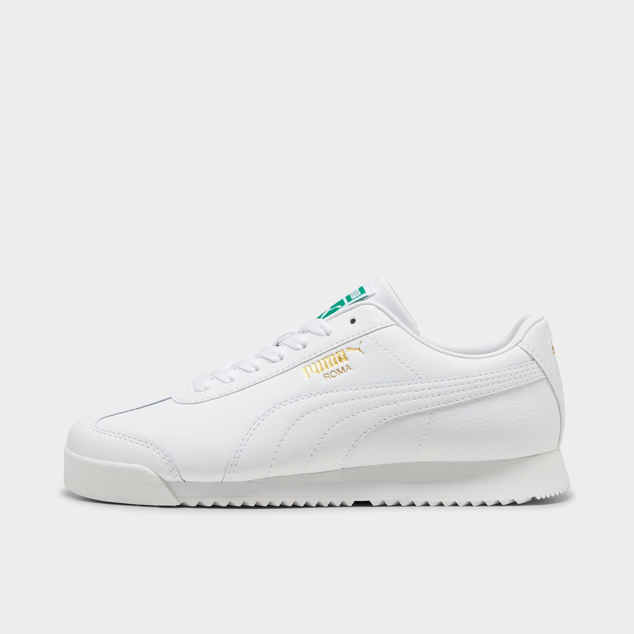PUMA Men's Roma 24 Casual Shoes in Puma White/Archive Green Size: 7.5