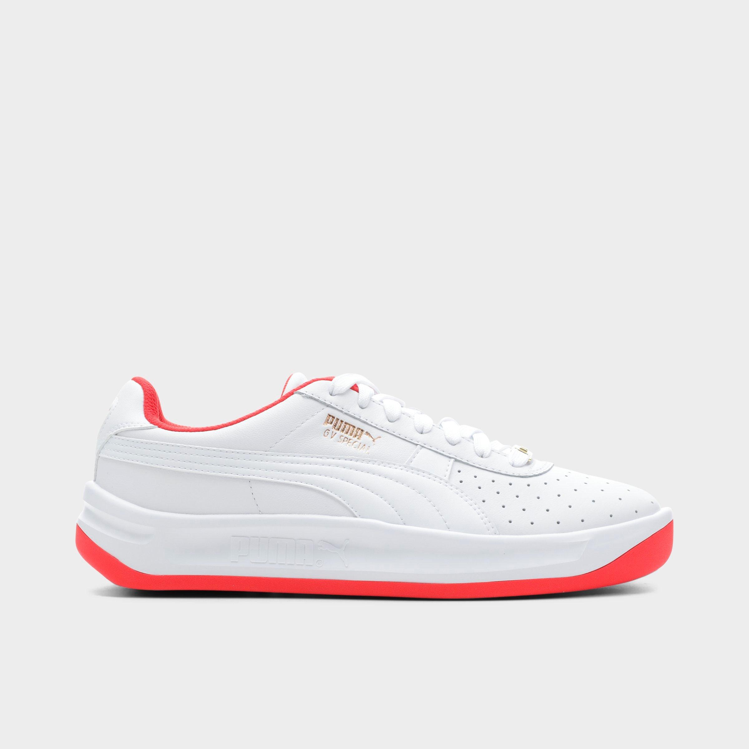 PUMA Men's GV Special Plus Casual Shoes in Puma White/Pop Red/Puma Gold Size: 12.0