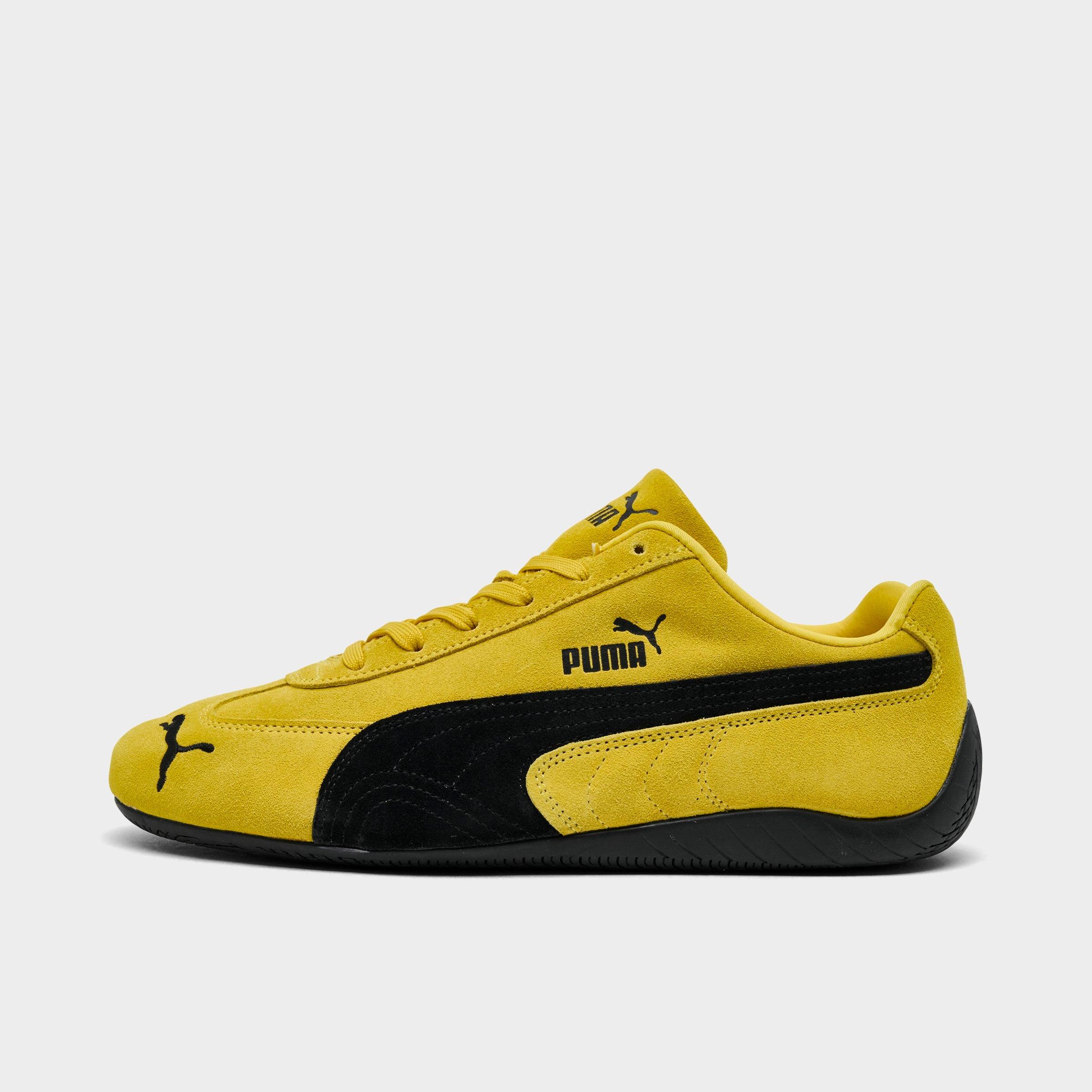 PUMA Men's Speedcat OG Casual Shoes in Pelé Yellow/Puma Black Size: 7.5