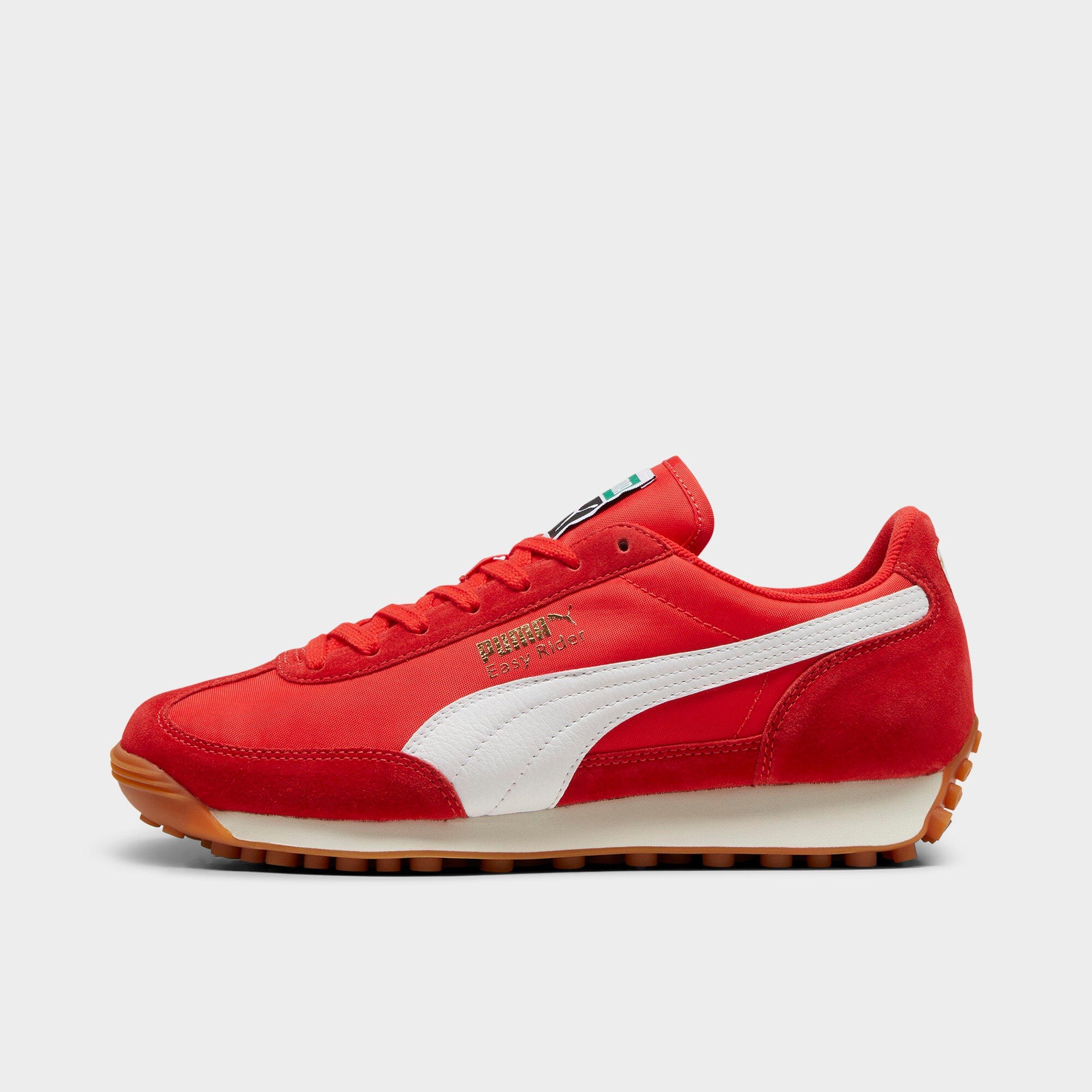 PUMA Men's Easy Rider Vintage Casual Shoes in Puma Red/Puma White Size: 8.0