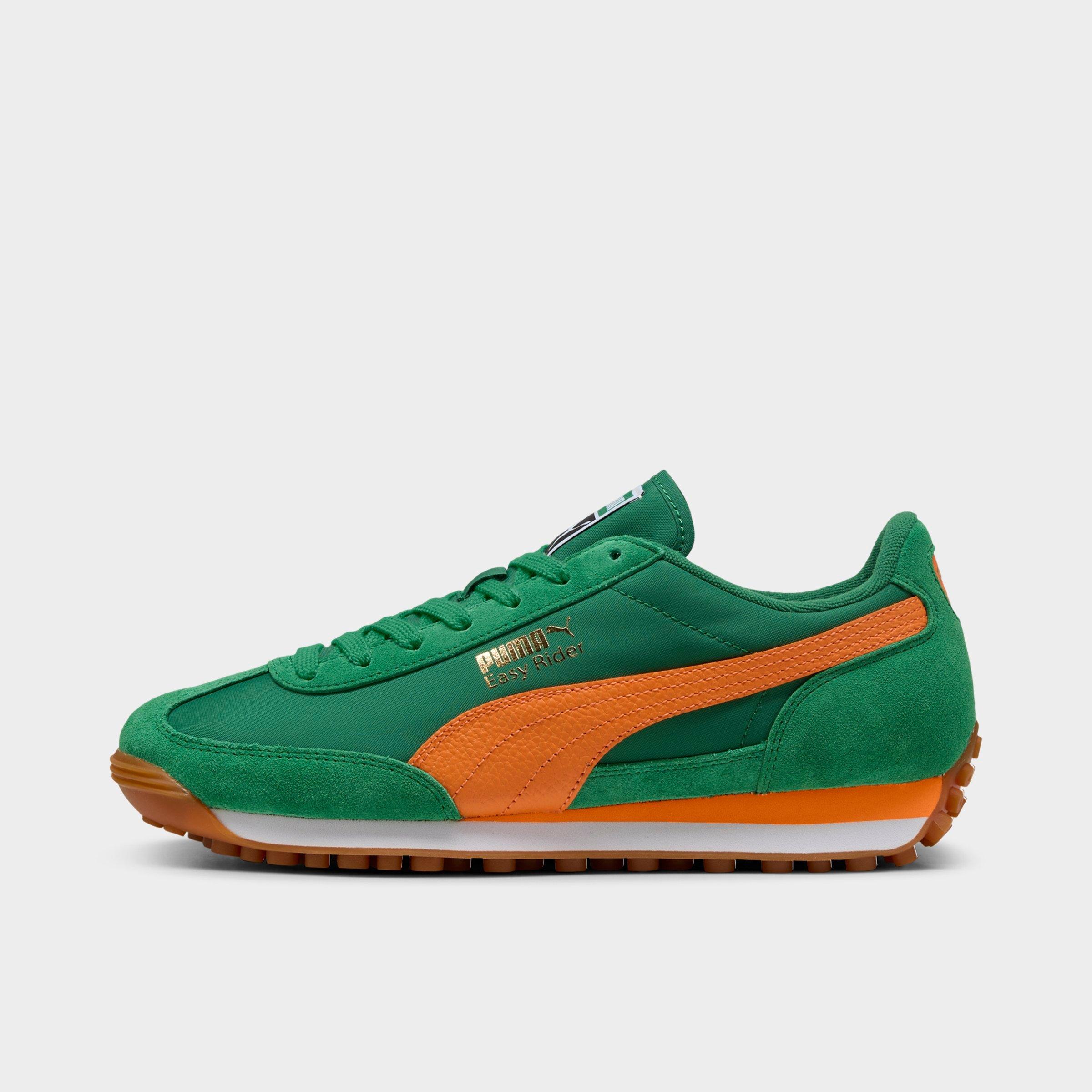 PUMA Men's Easy Rider Vintage Casual Shoes in Archive Green/Rickie Orange Size: 8.0