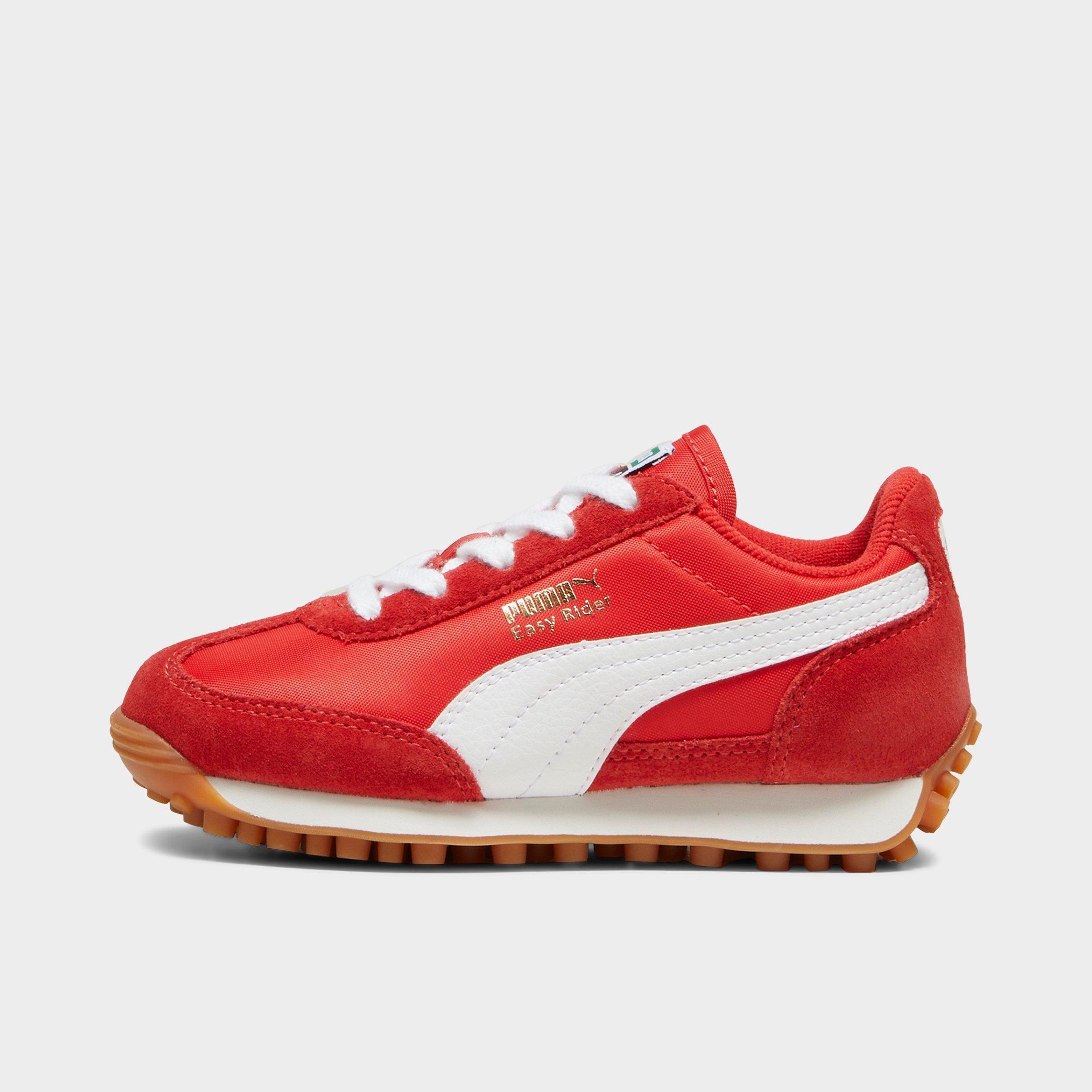 PUMA Little Kids Easy Rider Vintage Casual Shoes in Red/White Size: 1.5