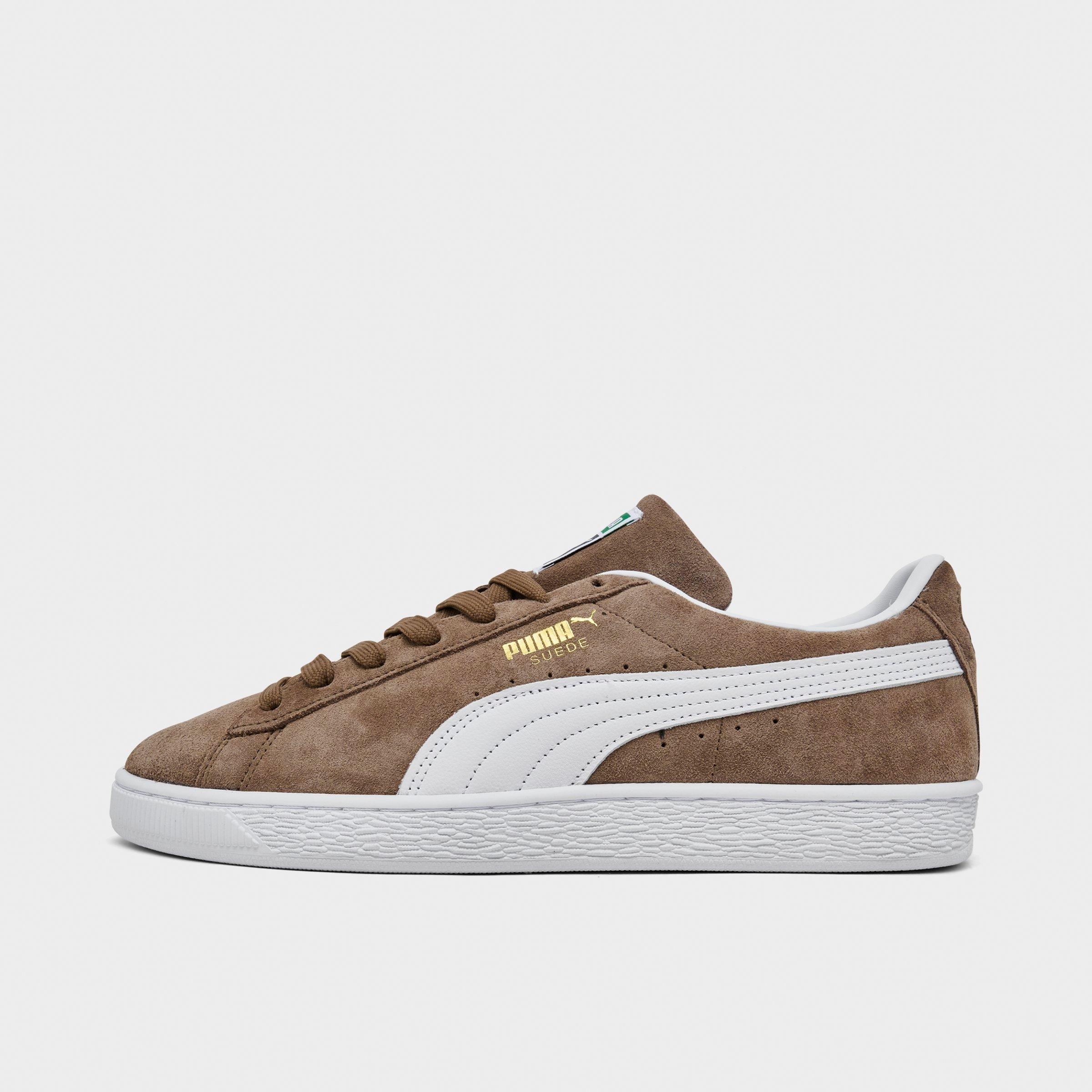 PUMA Men's Suede Classic Casual Shoes in Haute Coffee/Puma White Size: 10.5