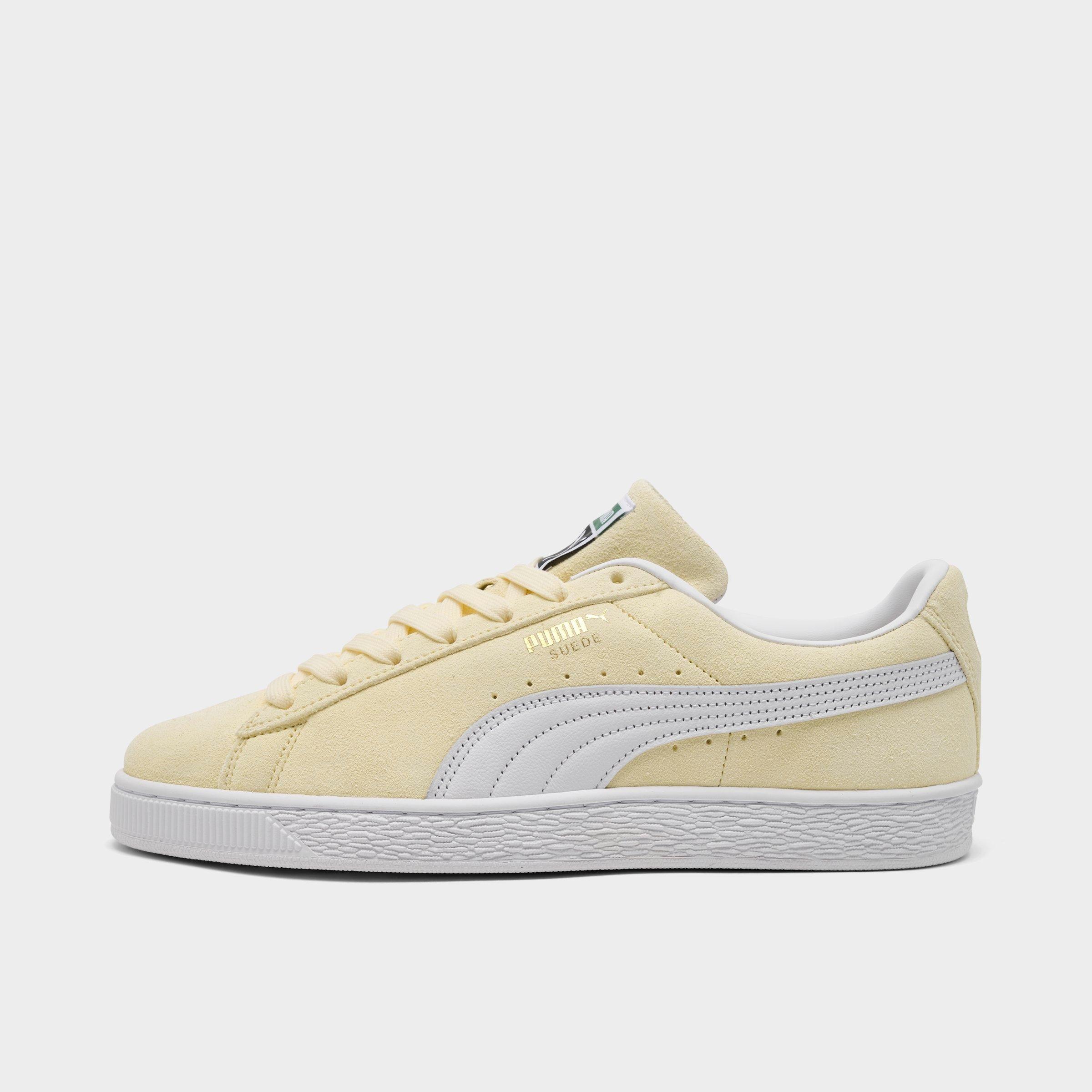 PUMA Men's Suede Classic Casual Shoes in Buttercream/Puma White Size: 9.0