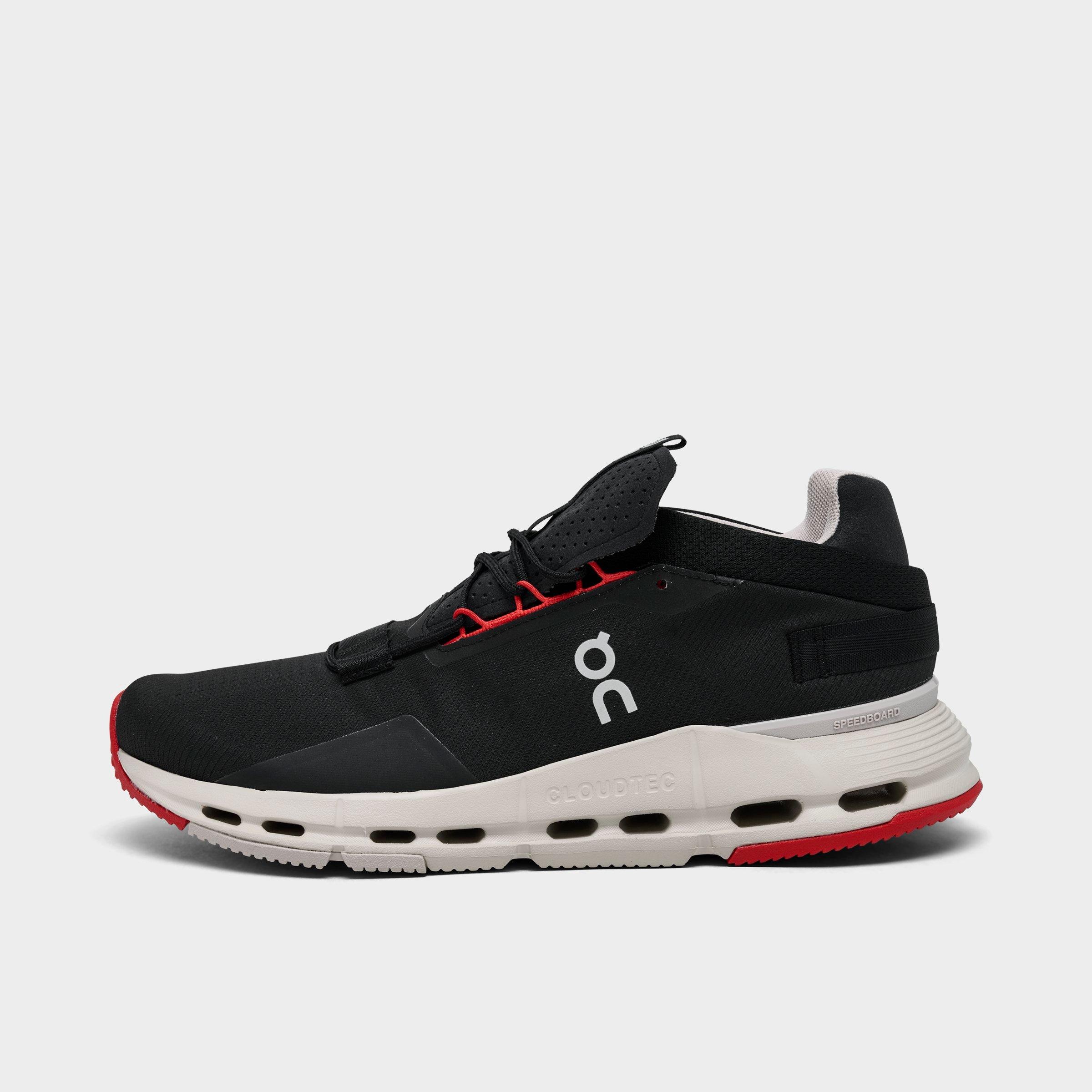 On Men's Cloudnova 2 Running Shoes in Black/Red Size: 8.0