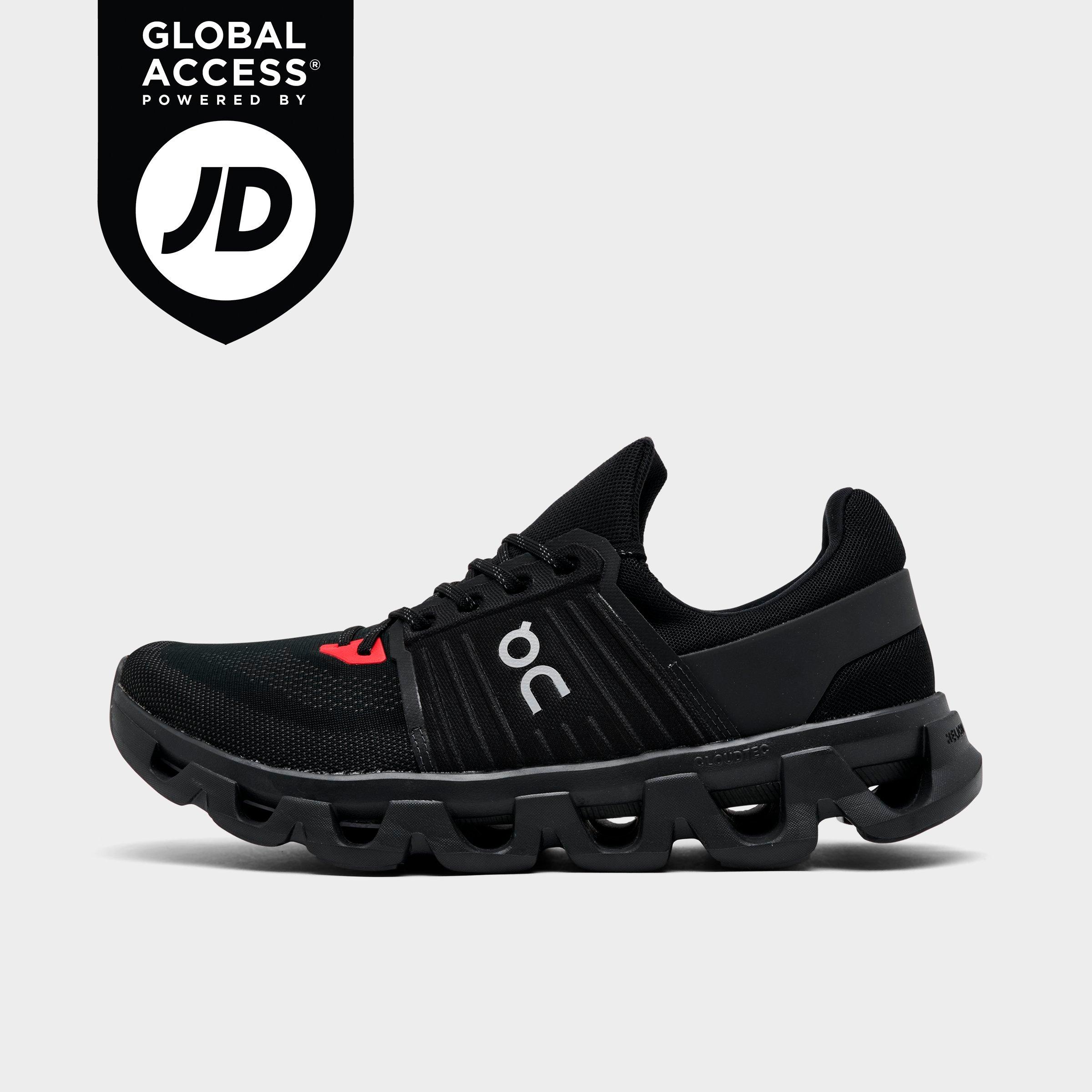 On Men's Cloudswift 4 Running Shoes in Black/Red/Silver Size: 7.5