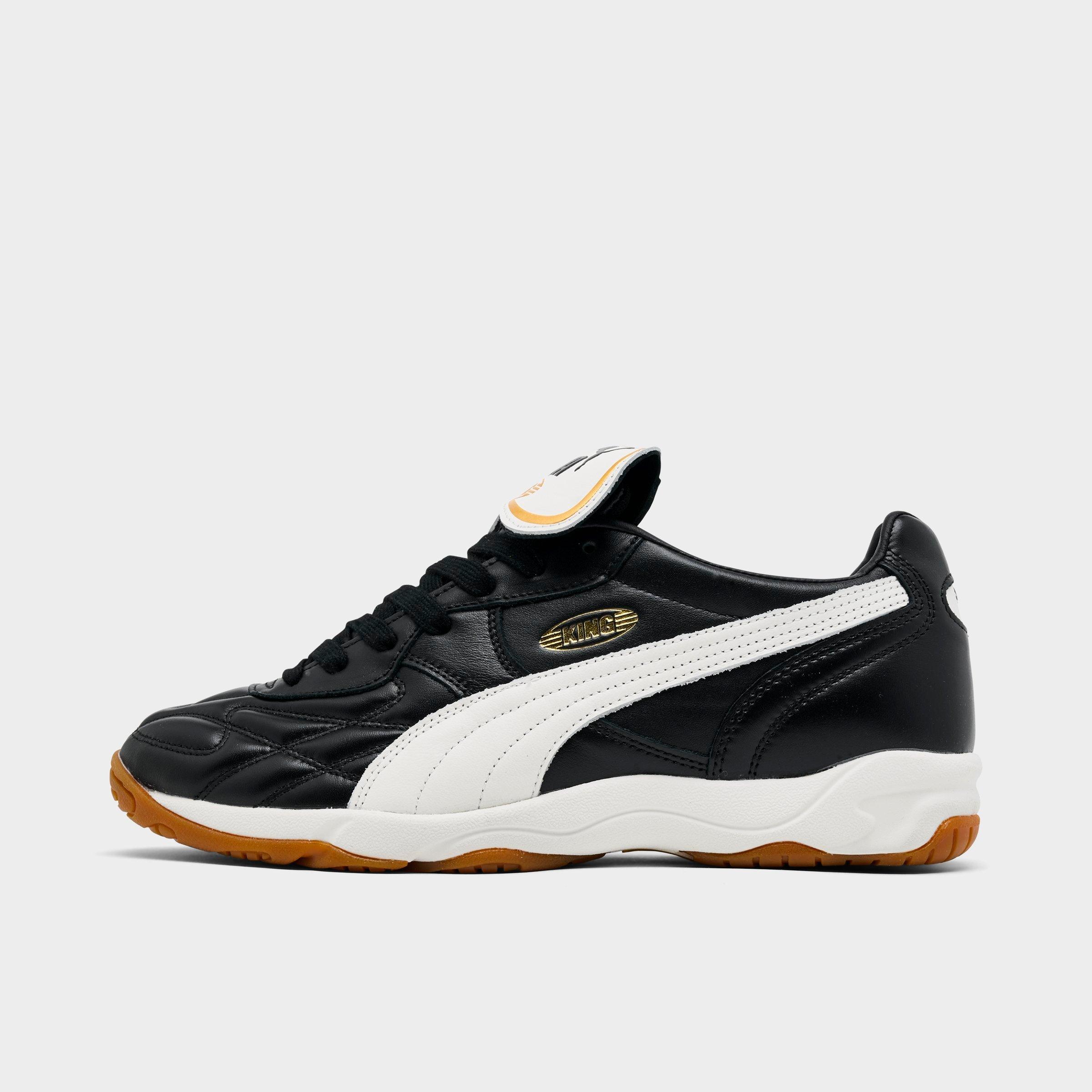 PUMA Men's King Indoor Casual Shoes in Puma Black/Warm White/Gum Size: 7.5