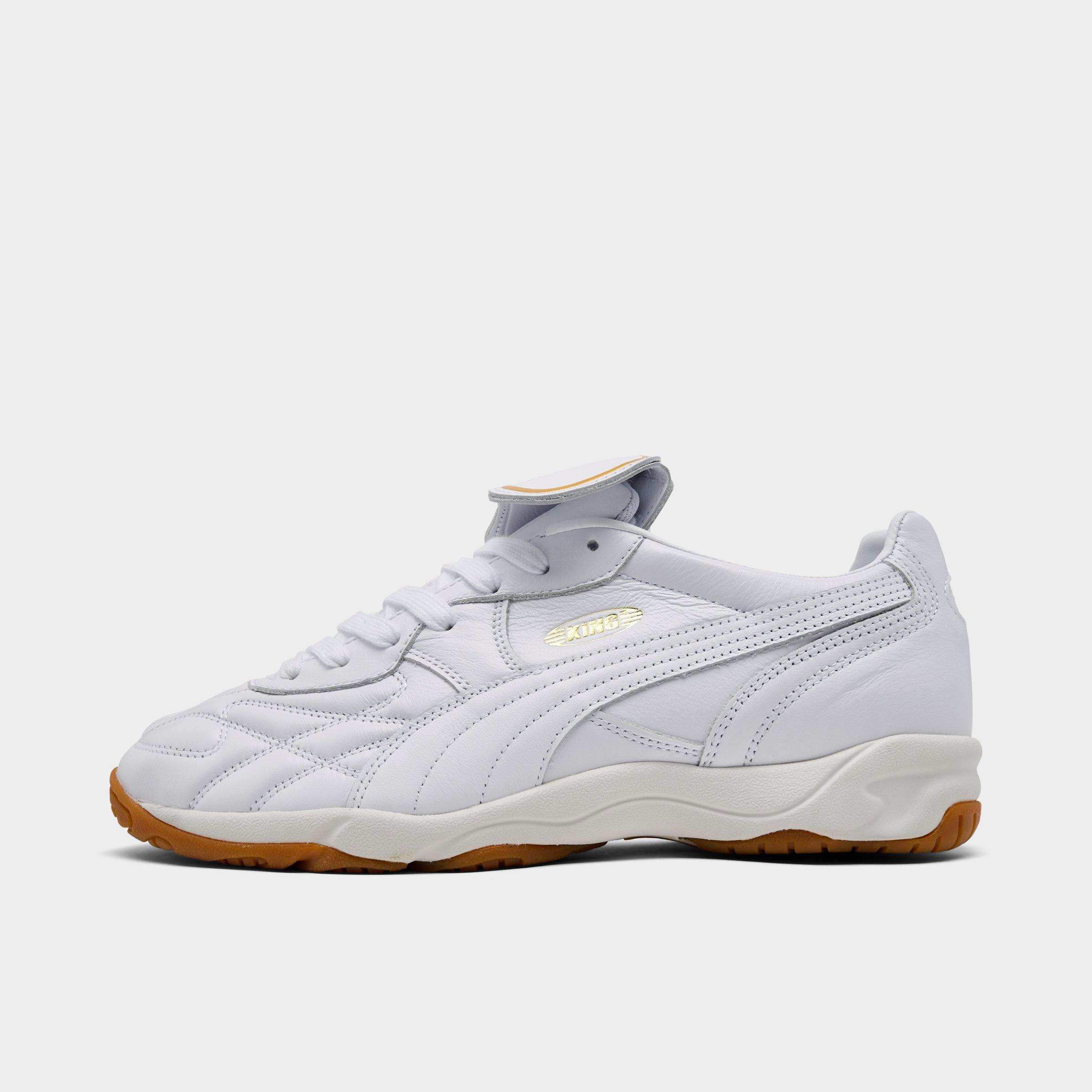 PUMA Men's King Indoor Casual Shoes in Puma White/Frosted Ivory/Gum Size: 8.0