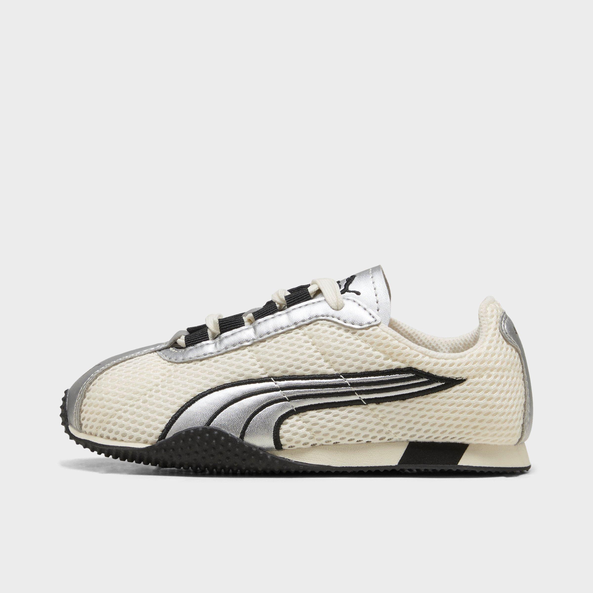 PUMA Little Kids H-Street OG Stretch Lace Casual Shoes in Frosted Ivory/Puma Silver Size: 11.5
