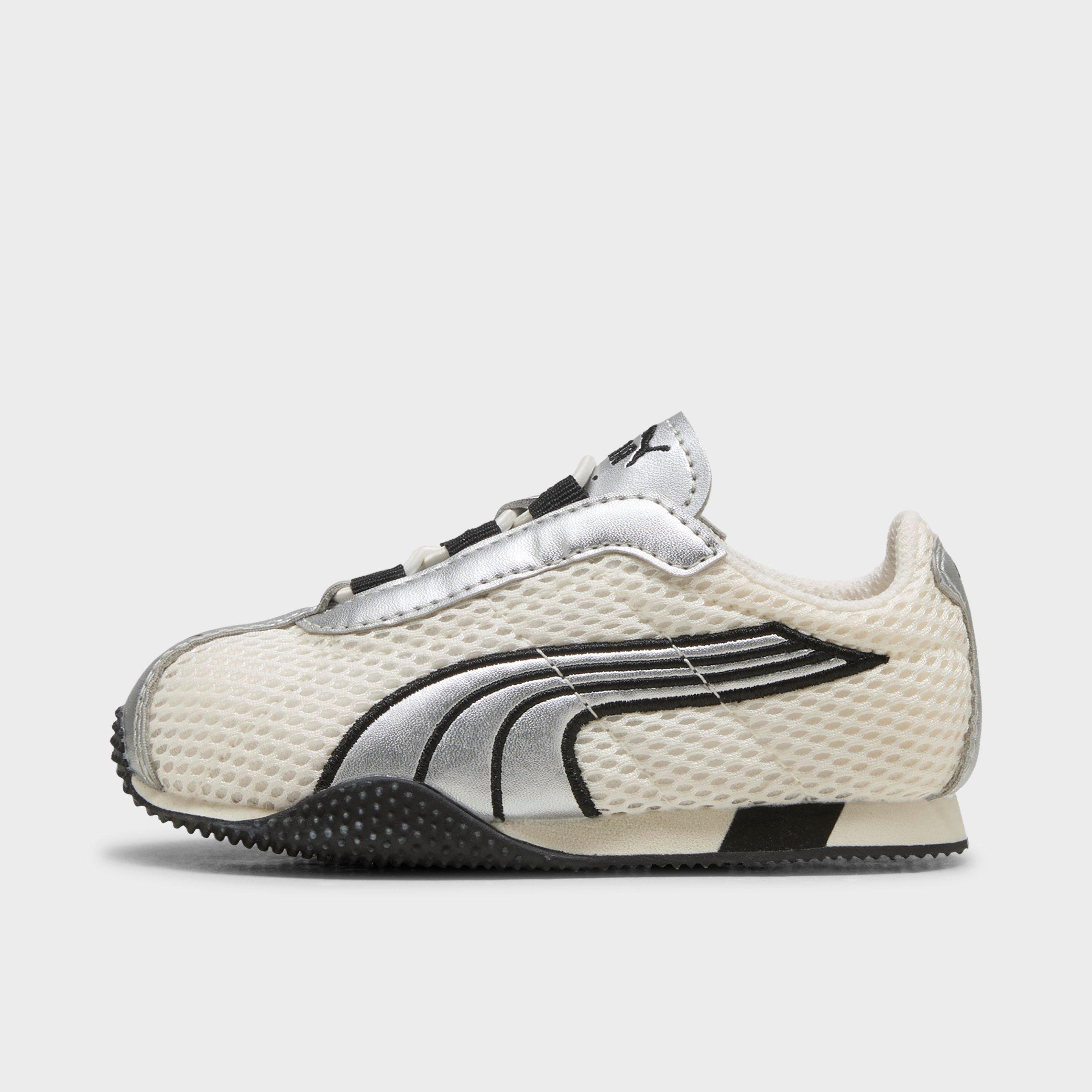 PUMA Kids Toddler H-Street OG Stretch Lace Casual Shoes in Frosted Ivory/Puma Silver Size: 8.0