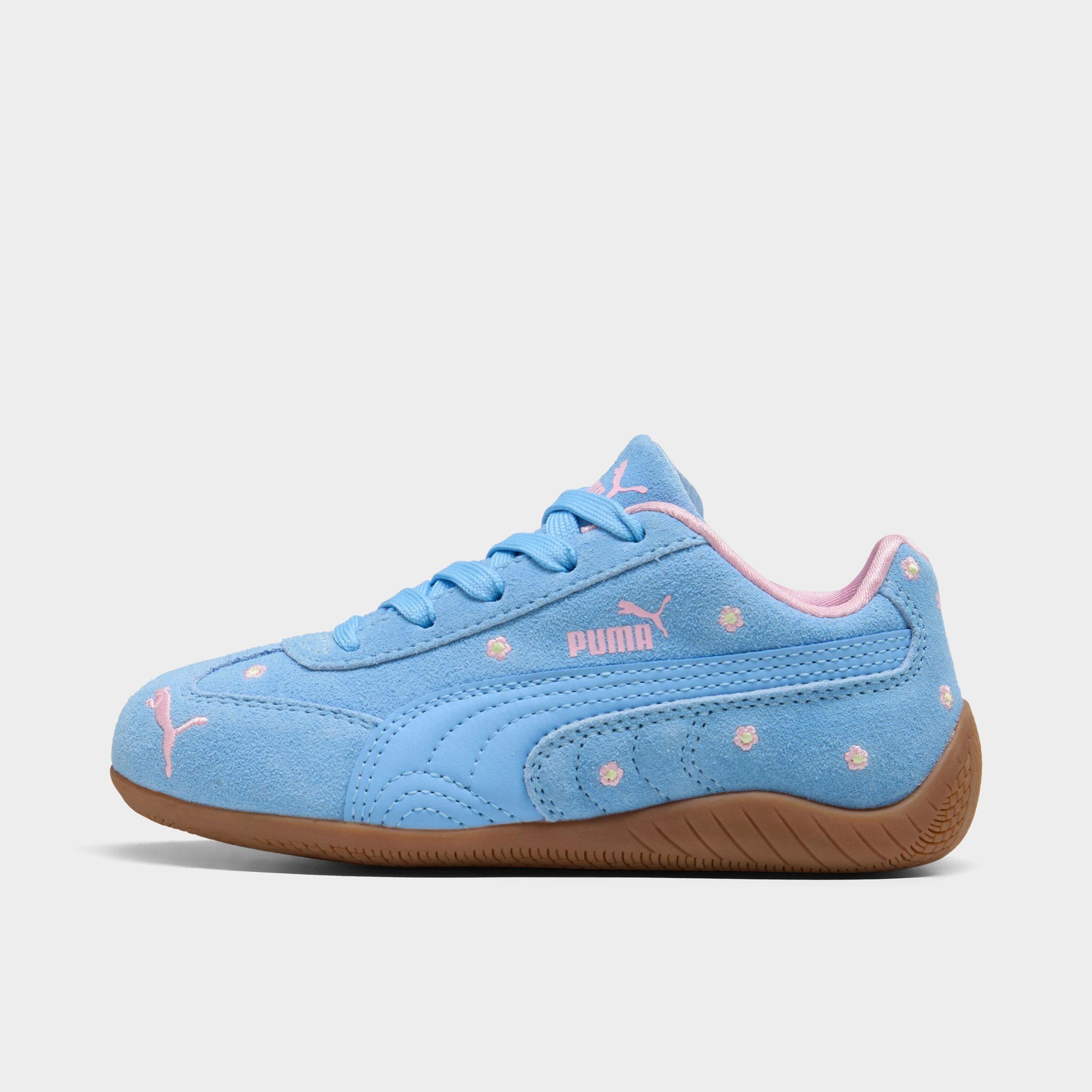 PUMA Girls Little Kids Speedcat Spring Casual Shoes in Team Light Blue/Gum Size: 11.0