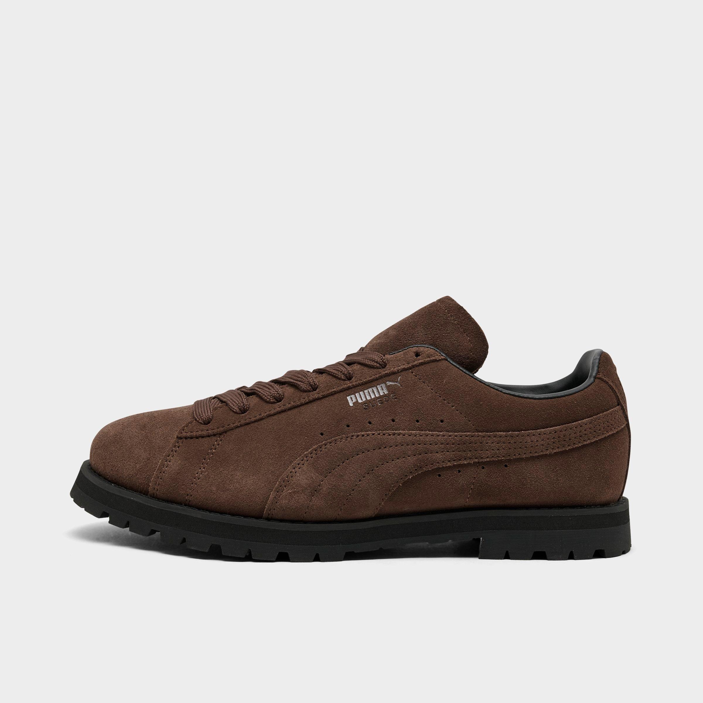 PUMA Men's Suede Vibram Casual Shoes in Chocotart/PUMA Black Size: 7.5