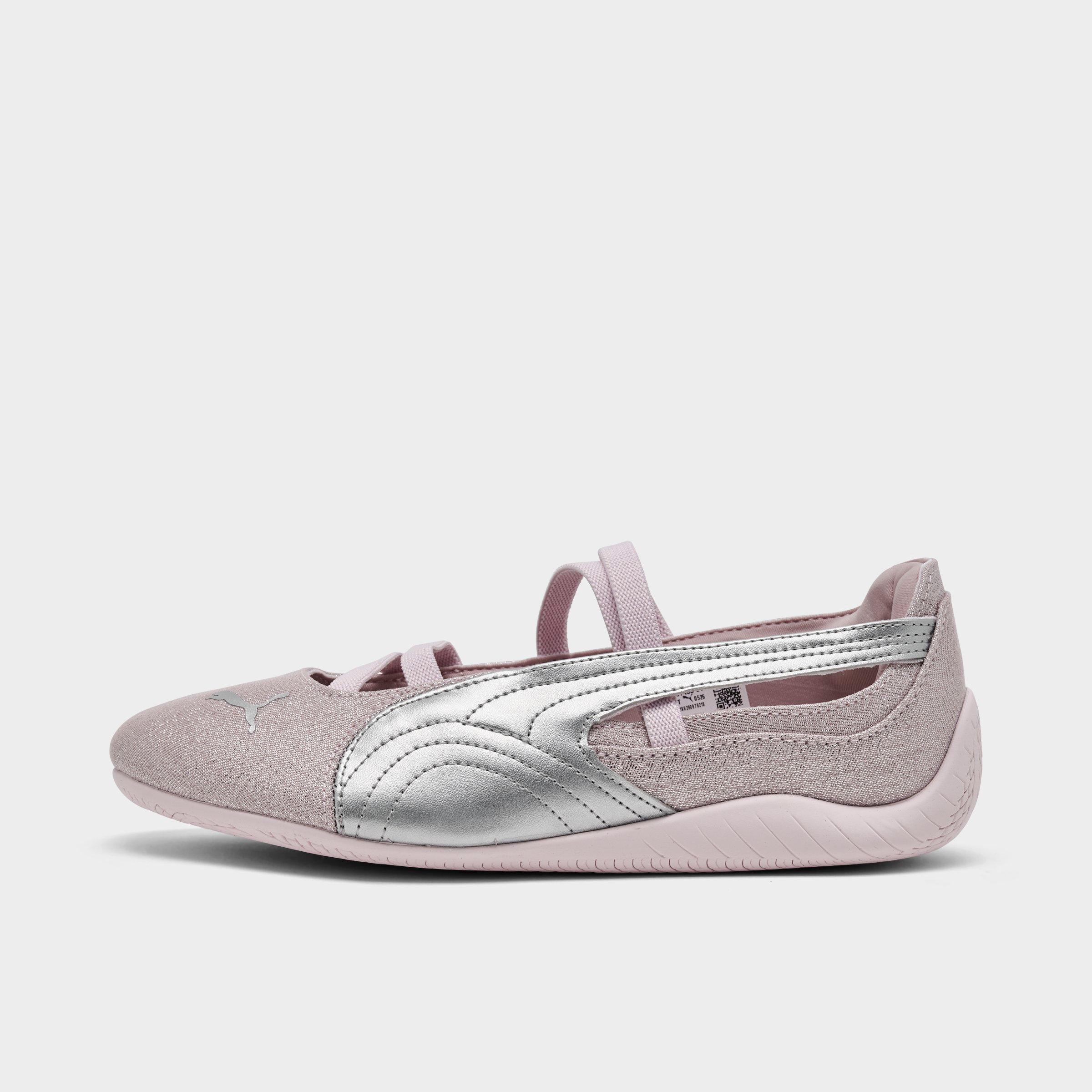 PUMA Girls Big Kids Speedcat Ballet Casual Shoes in Pink/Silver Size: 4.5