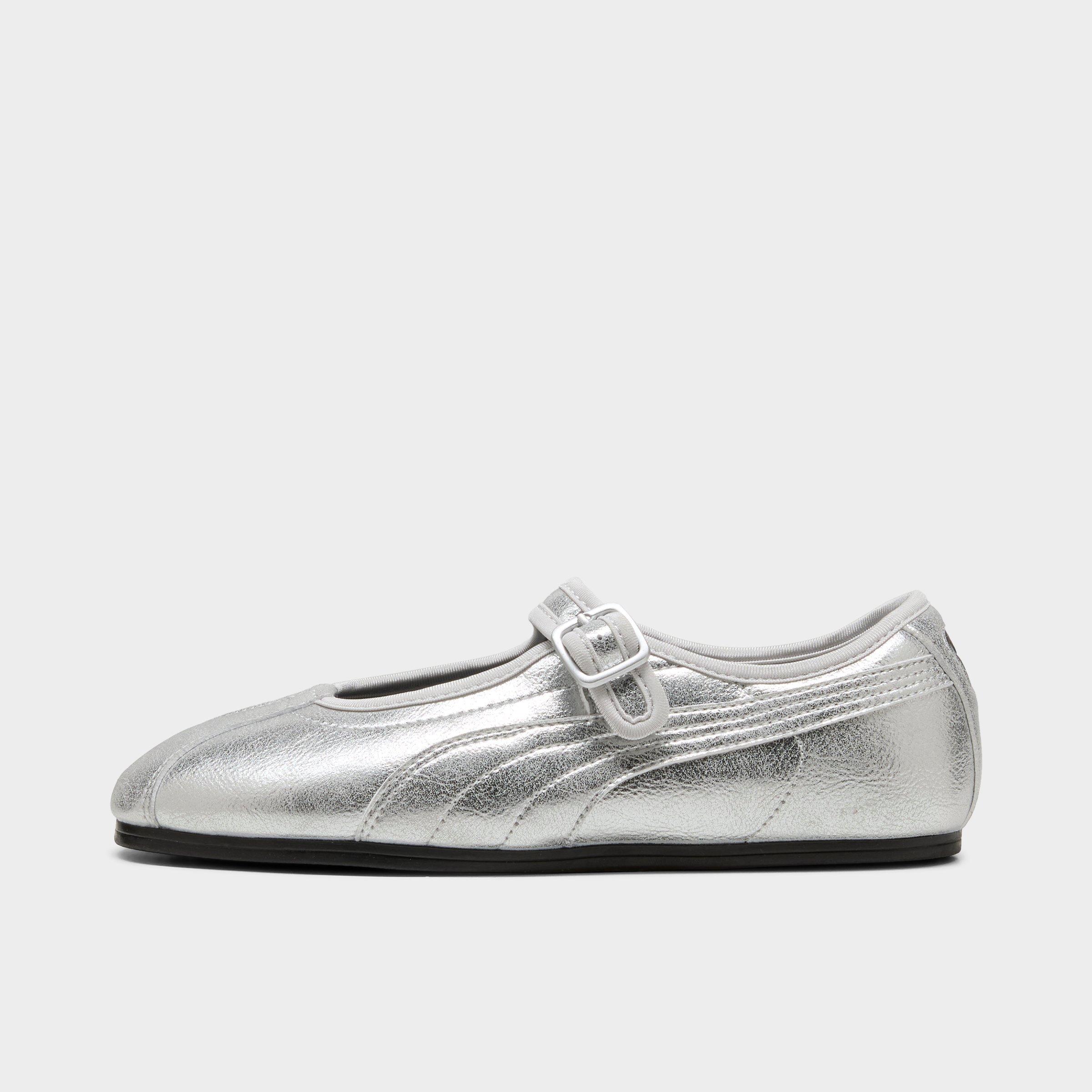 PUMA Women's Tacklette Mary Jane Metallic Leather Casual Shoes