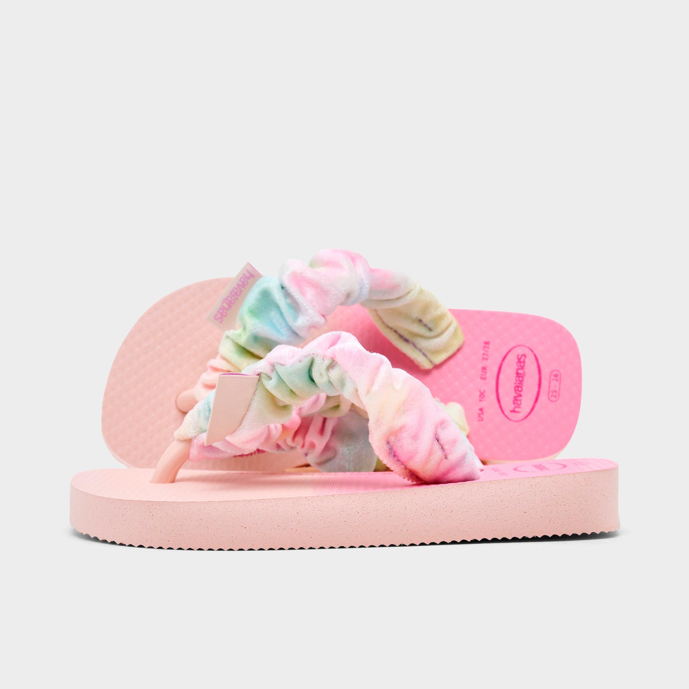 Havaianas Girls Little Kids Fluffy Flip-Flops in Ballet Rose Size: 3/4