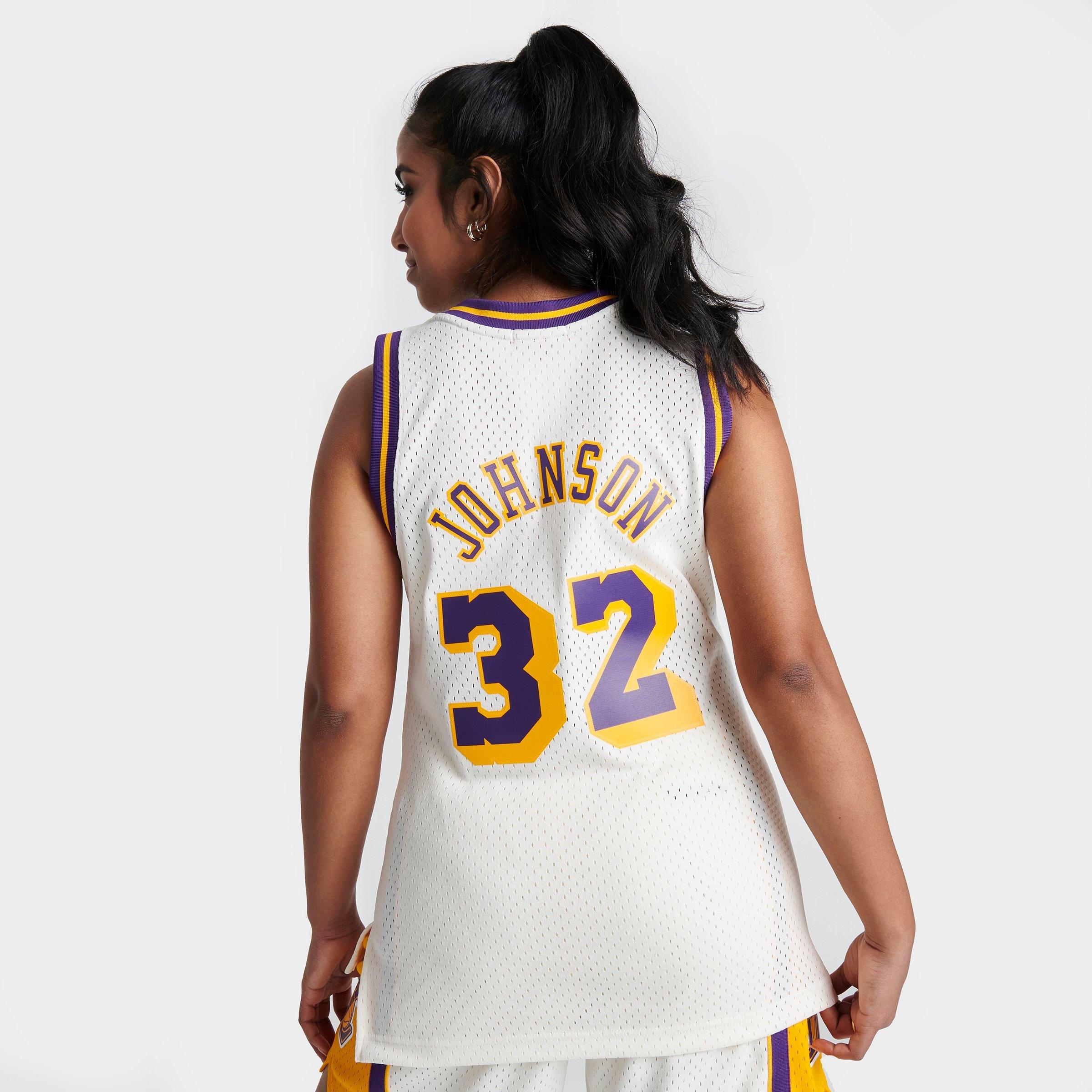 Women's Mitchell & Ness Los Angeles Lakers NBA Magic Johnson Basketball  Jersey