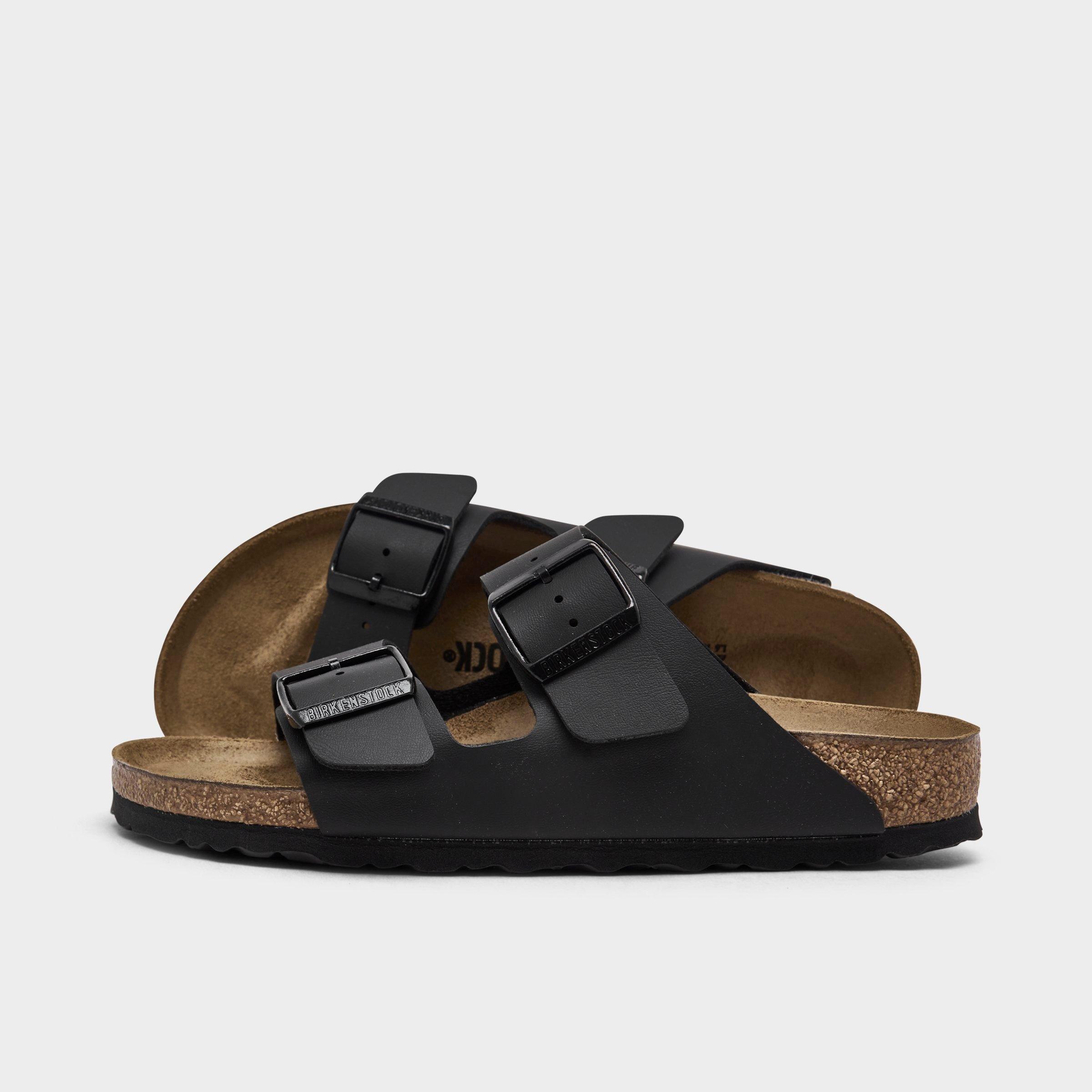 Birkenstock Women's Arizona Birkibuc Sandals (Big Kids Sizes Available) in Black Birkoflor Size: 5.0