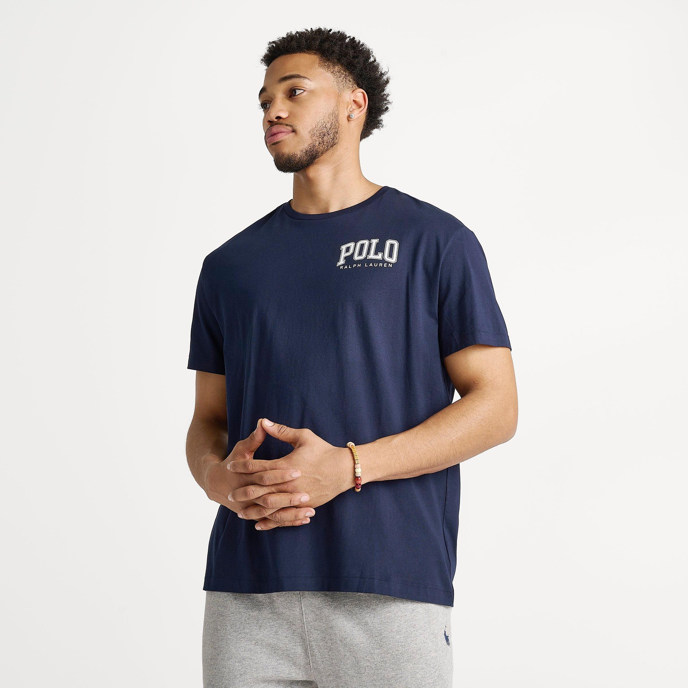 Polo Ralph Lauren Men's Arch Logo Jersey T-Shirt in Navy/White Size: Small