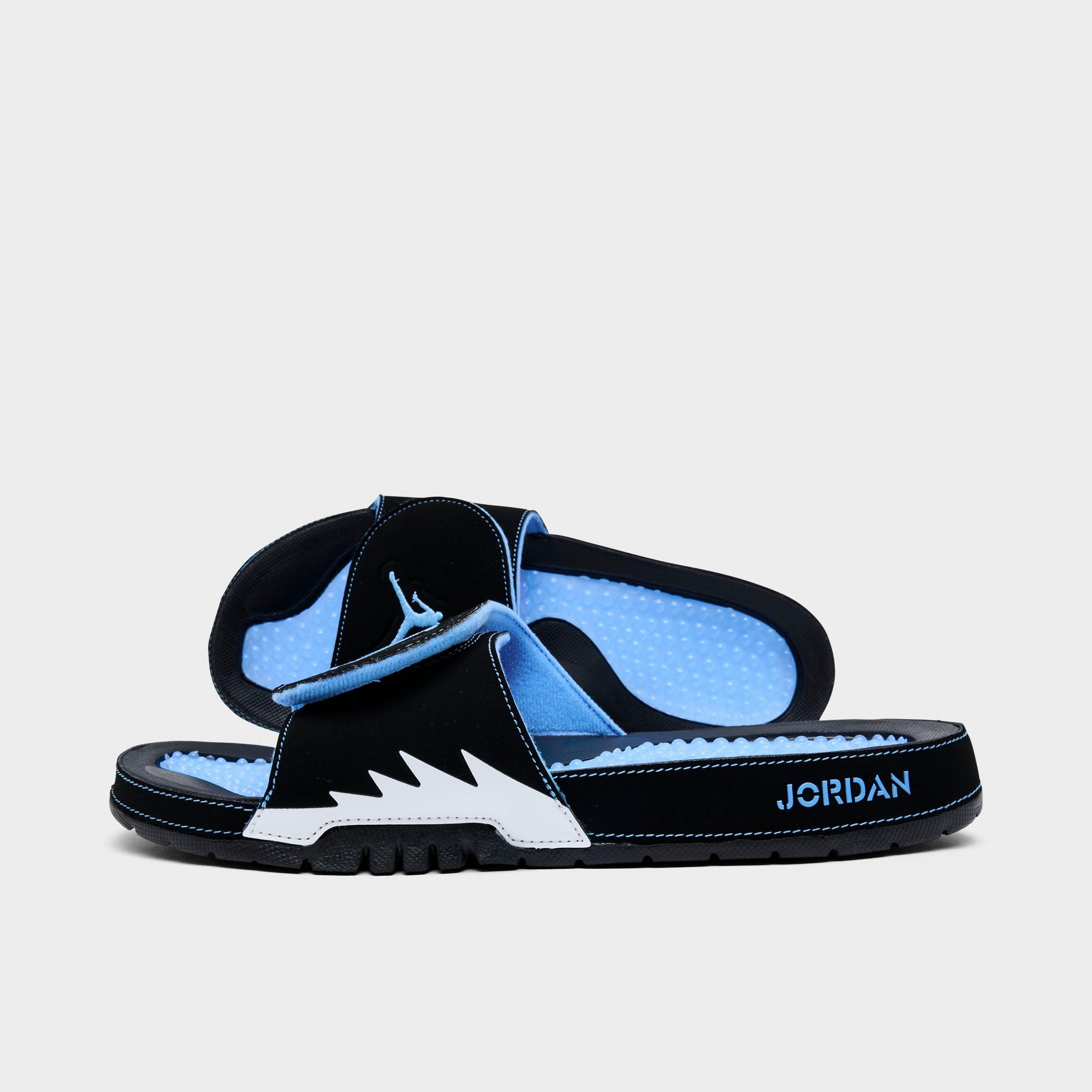 Jordan Men's Hydro V Retro Slide Sandals in Black/White/University Blue Size: 13.0