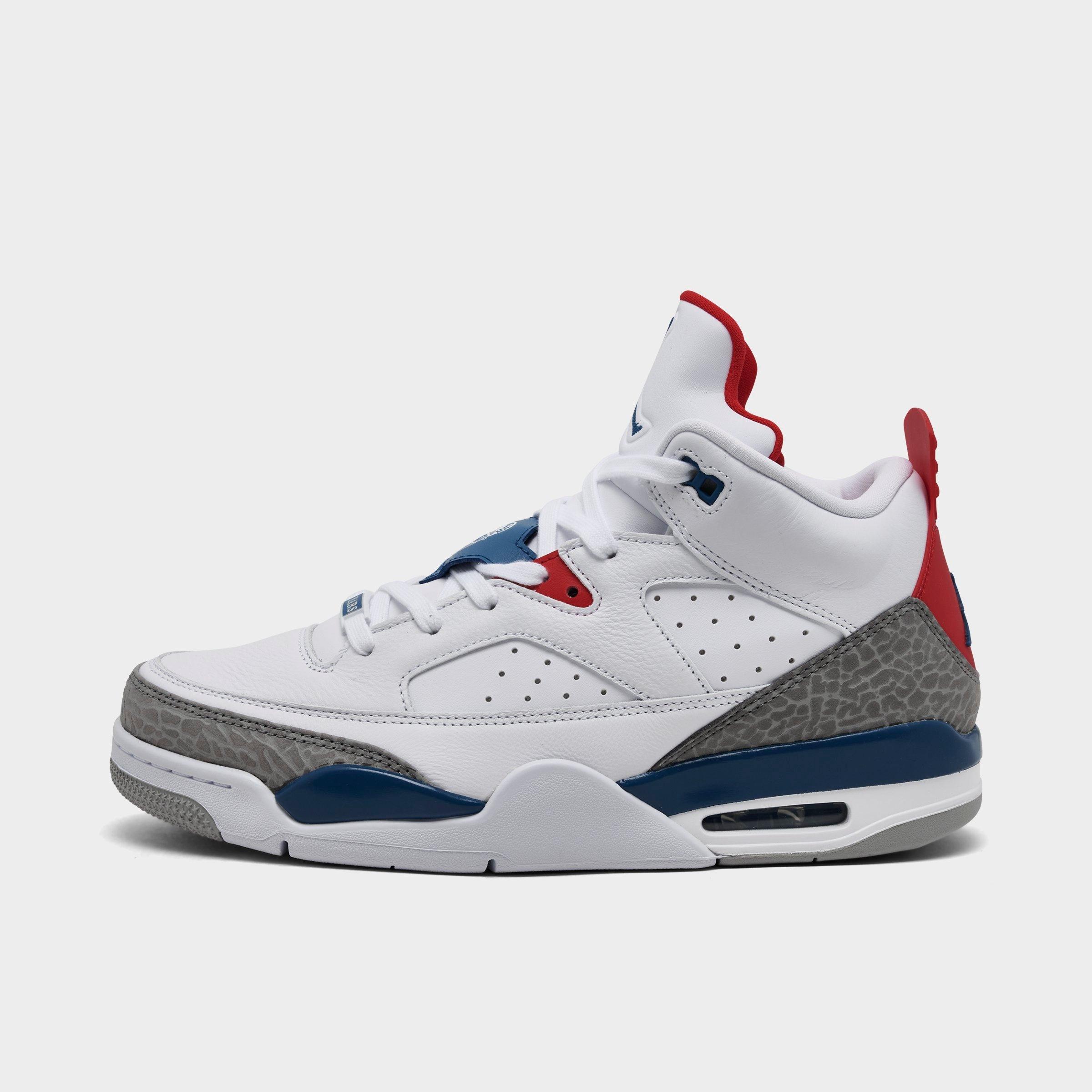 Jordan Men's Air Son of Mars Low Casual Shoes in White/Varsity Red/Light Smoke Grey Size: 9.0