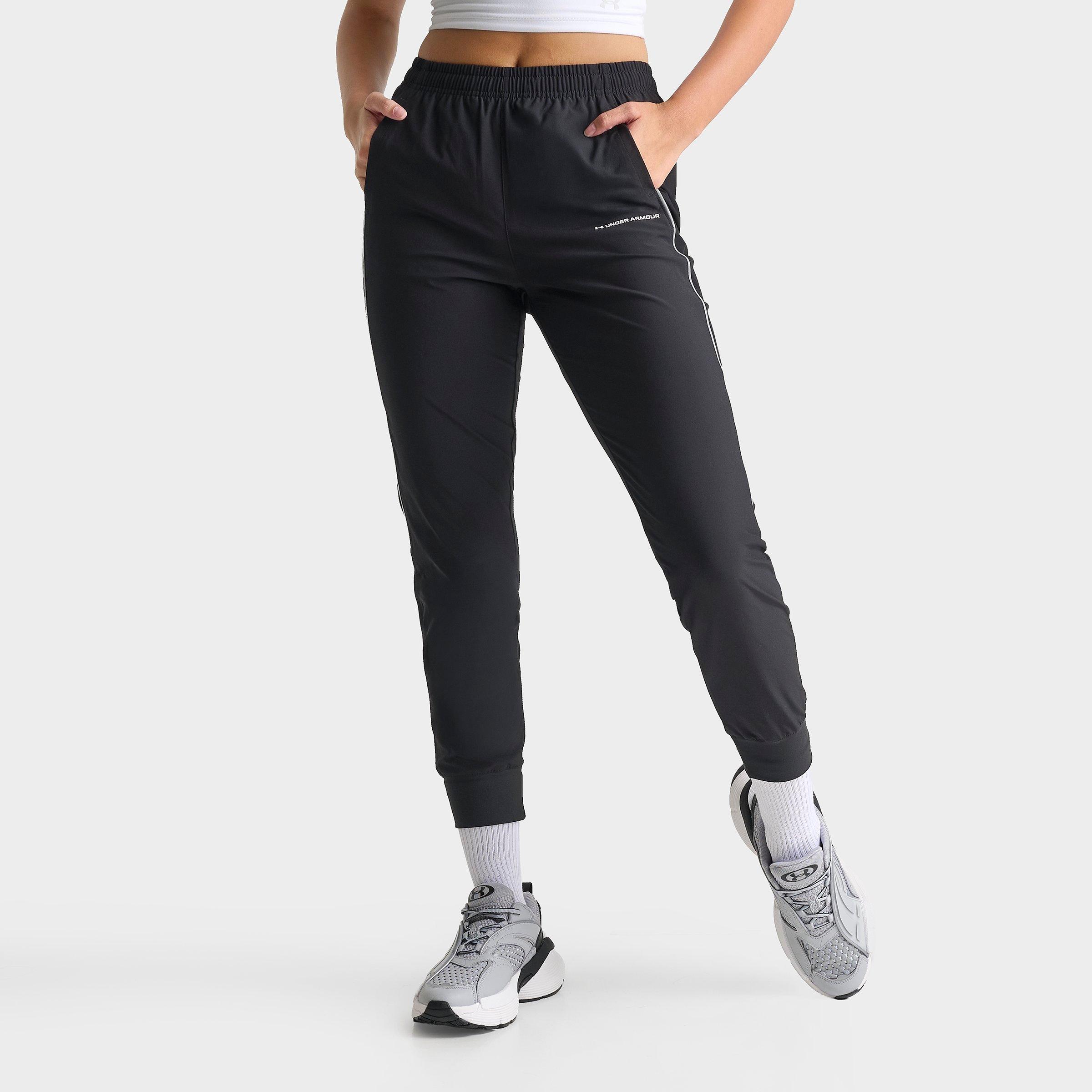 Under Armour Women's Sport Woven Jogger Pants in Ultimate Black/Reflective Size: XS