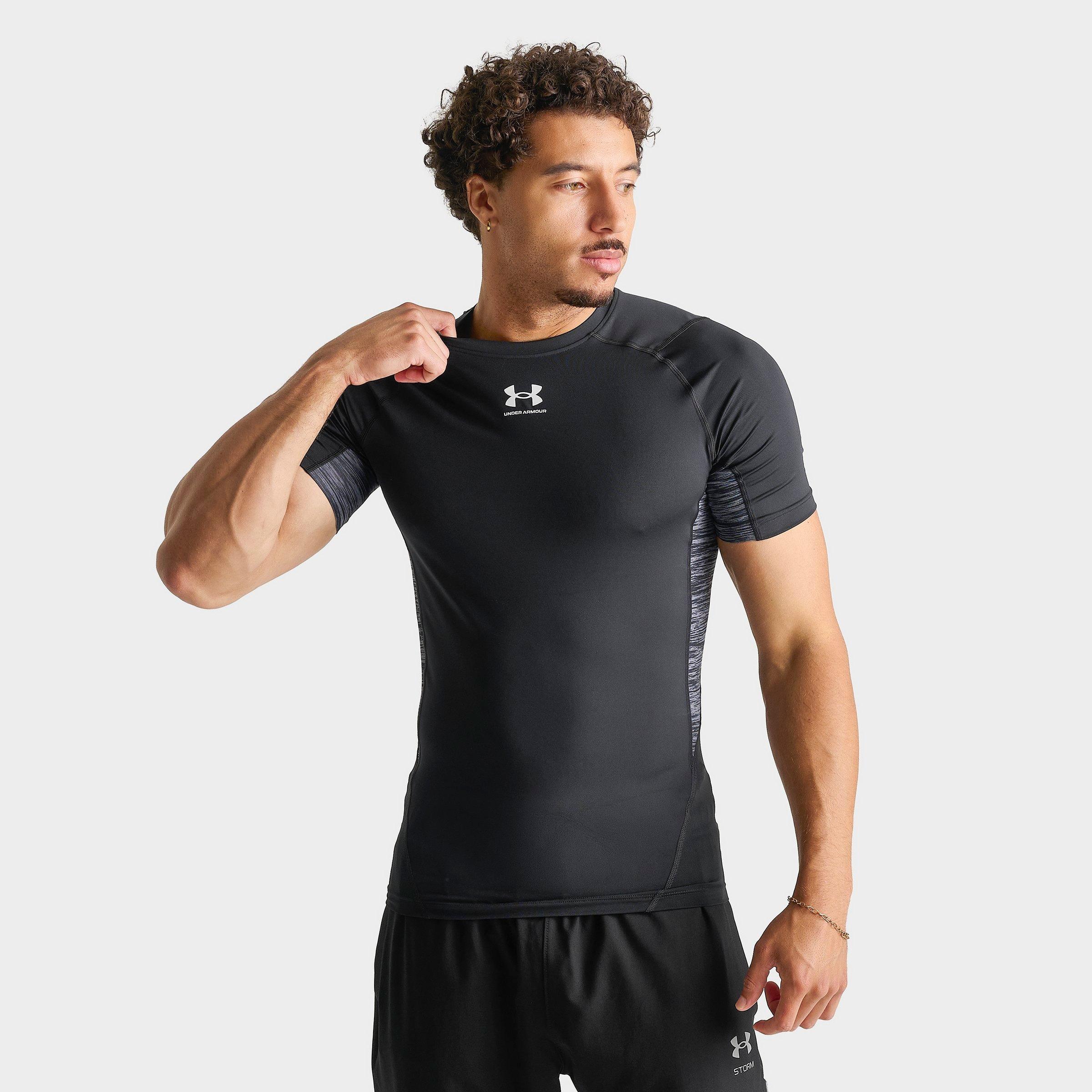 Under Armour Men's HeatGear Twist T-Shirt in Black/White Size: 2XL