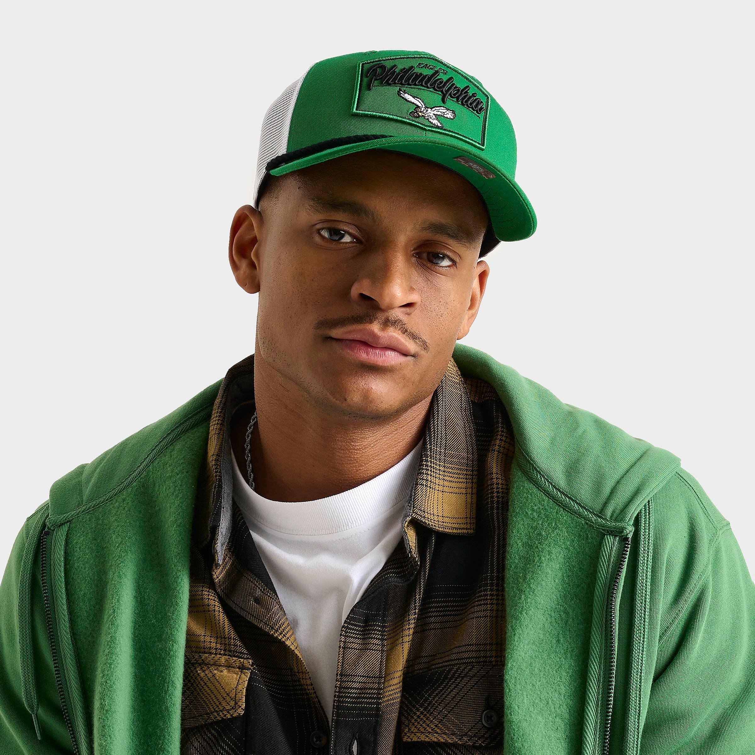 New Era Philadelphia Eagles NFL 9SEVENTY Stretch-Snap Trucker Hat in Green/White