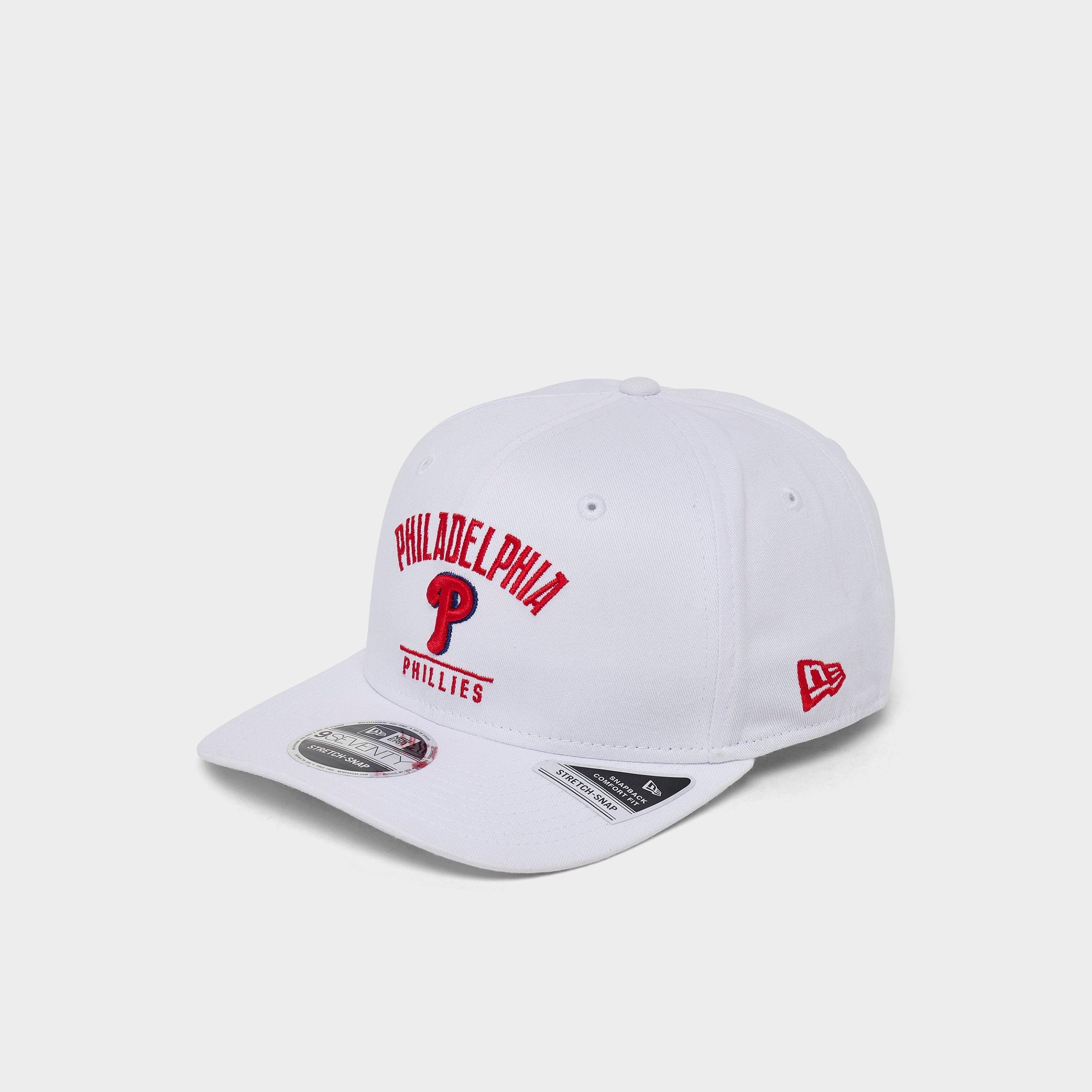 New Era Philadelphia Phillies MLB 9SEVENTY Stretch-Snap Snapback Hat in White/Red