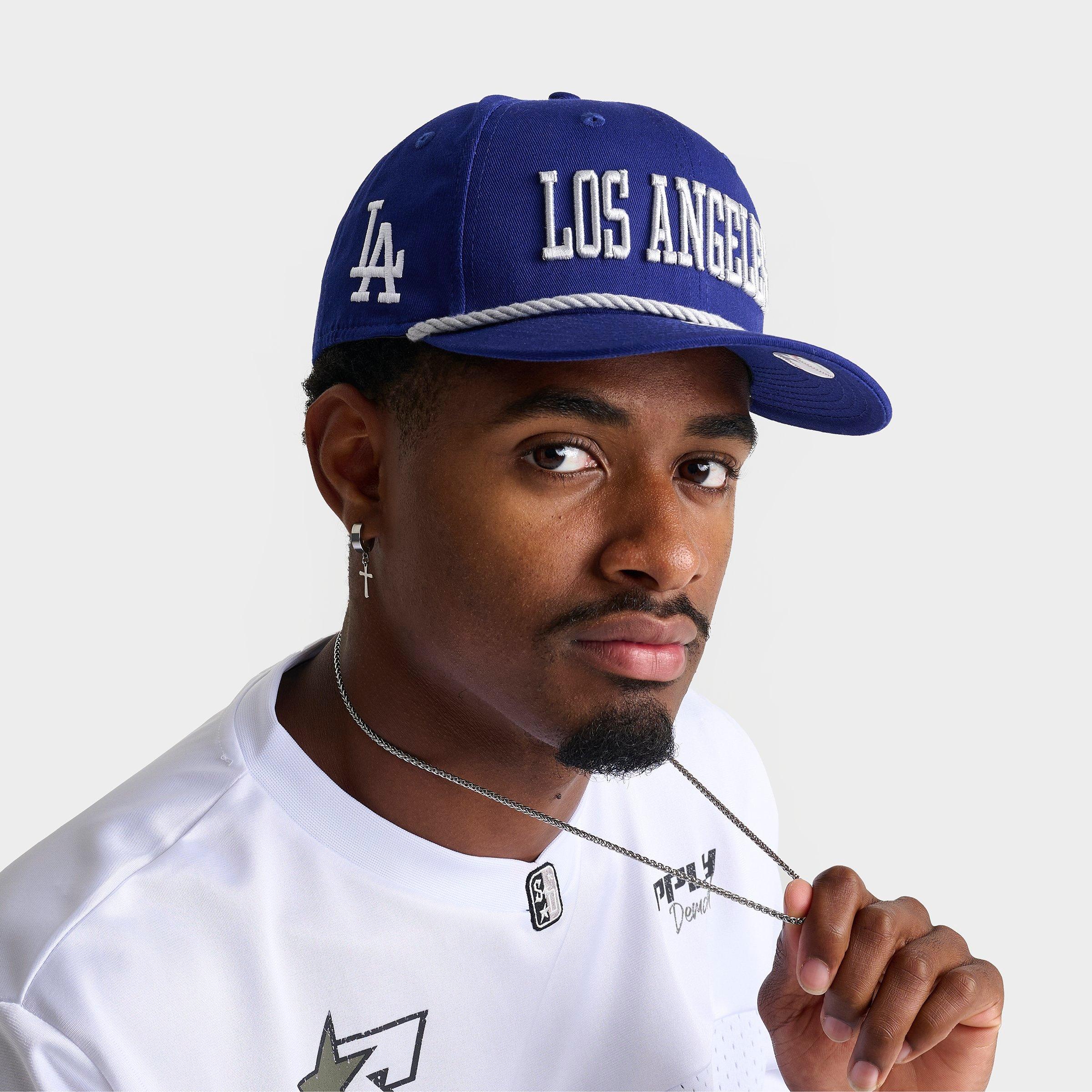 New Era Los Angeles Dodgers MLB 9SEVENTY Stretch-Snap Hat in Blue/White