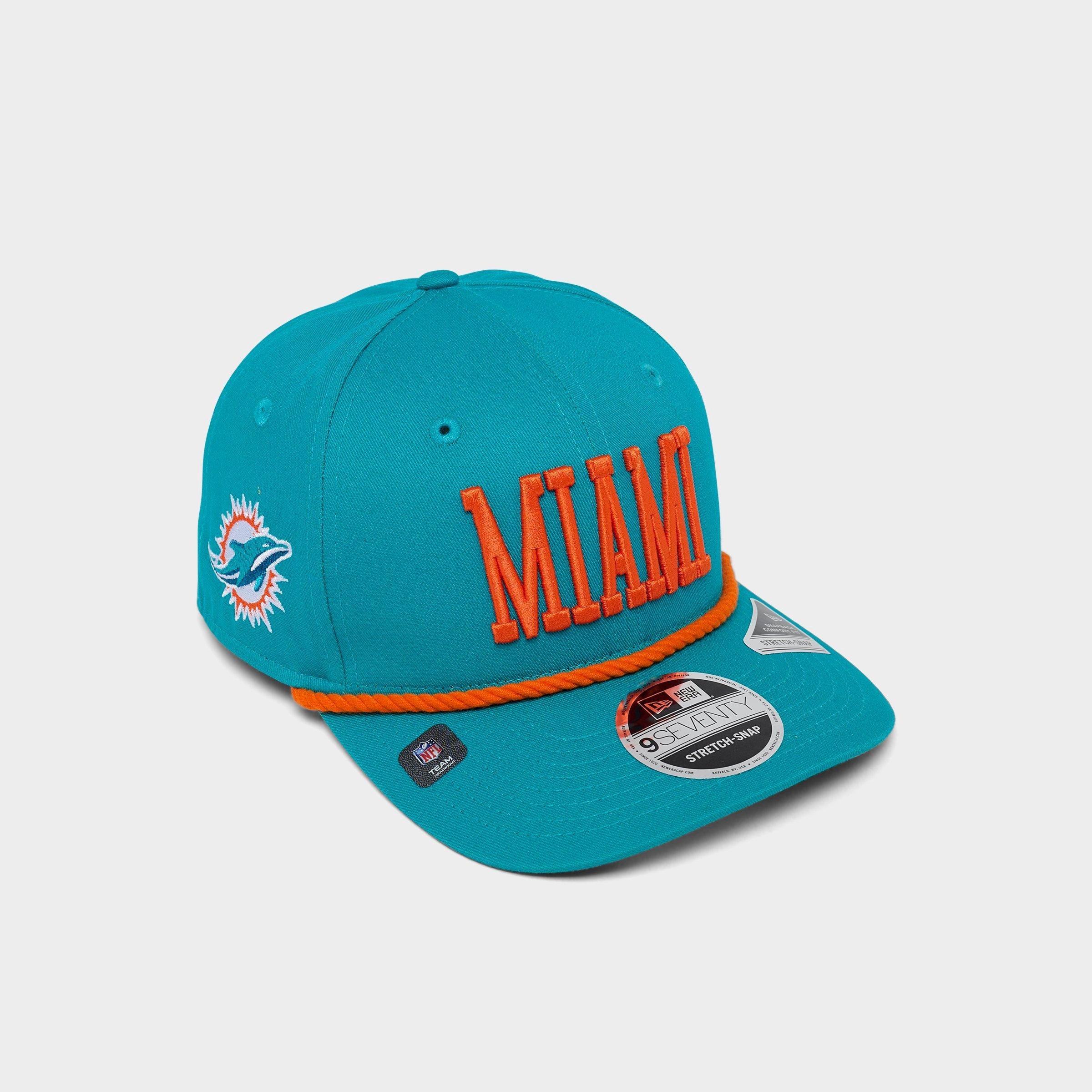 New Era Miami Dolphins NFL 9SEVENTY Rope Stretch-Snap Snapback Hat in Aqua/Orange