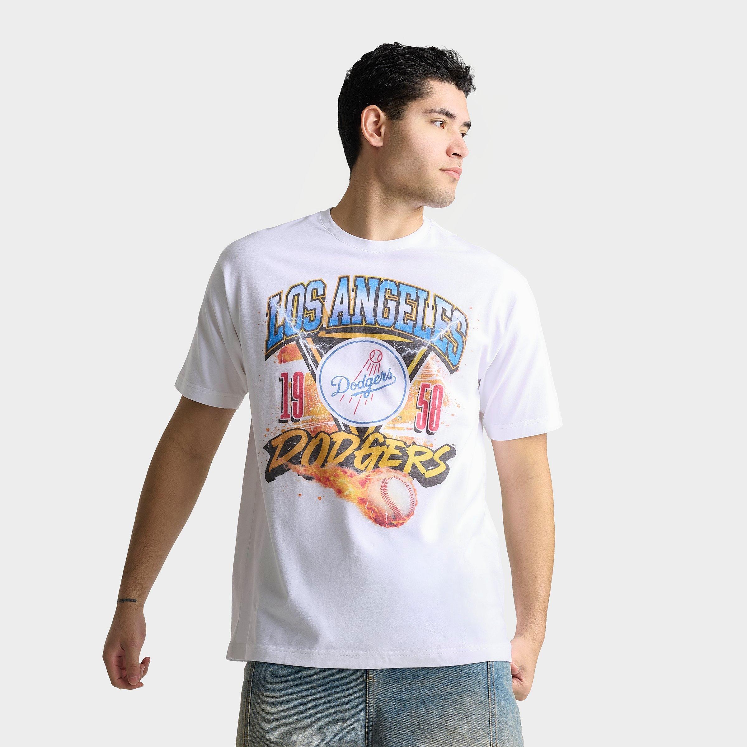 New Era Men's Los Angeles Dodgers MLB On Fire T-Shirt in White Size: Large