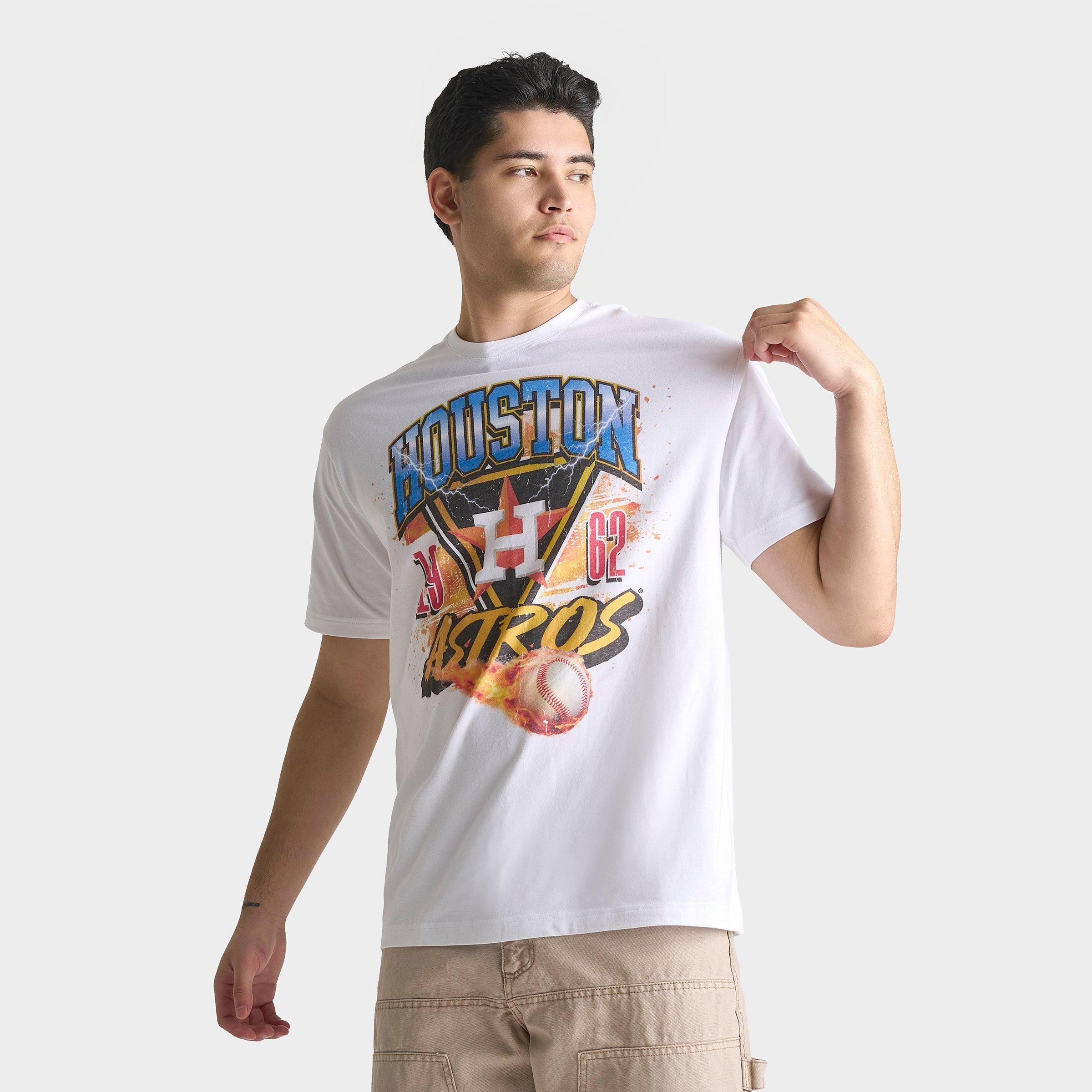 New Era Men's Houston Astros MLB On Fire T-Shirt in White Size: 2XL