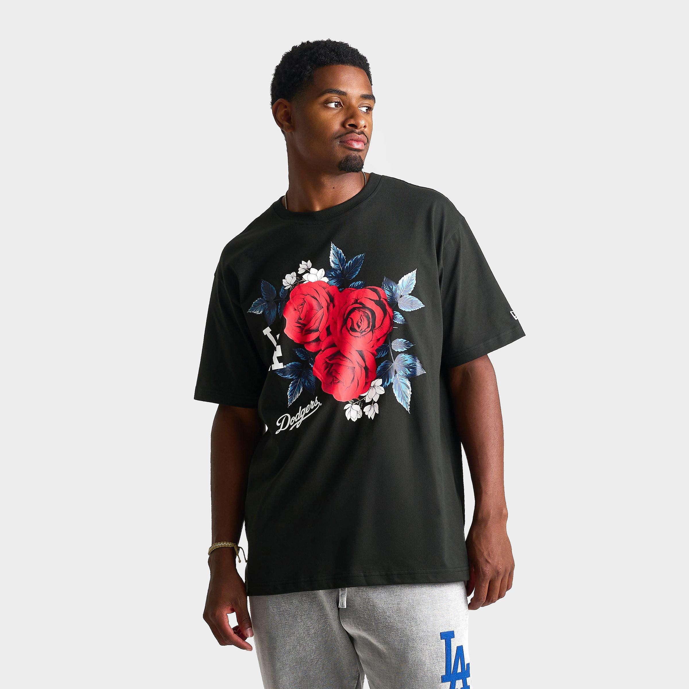New Era Men's Los Angeles Dodgers MLB Roses Graphic T-Shirt