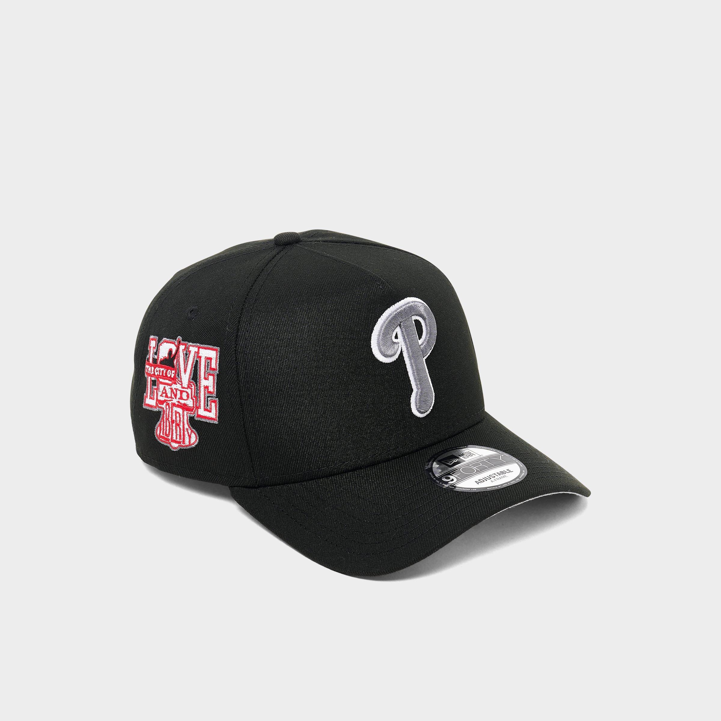 New Era Philadelphia Phillies MLB Local Side Patch 9FORTY A-Frame Snapback Hat in Black